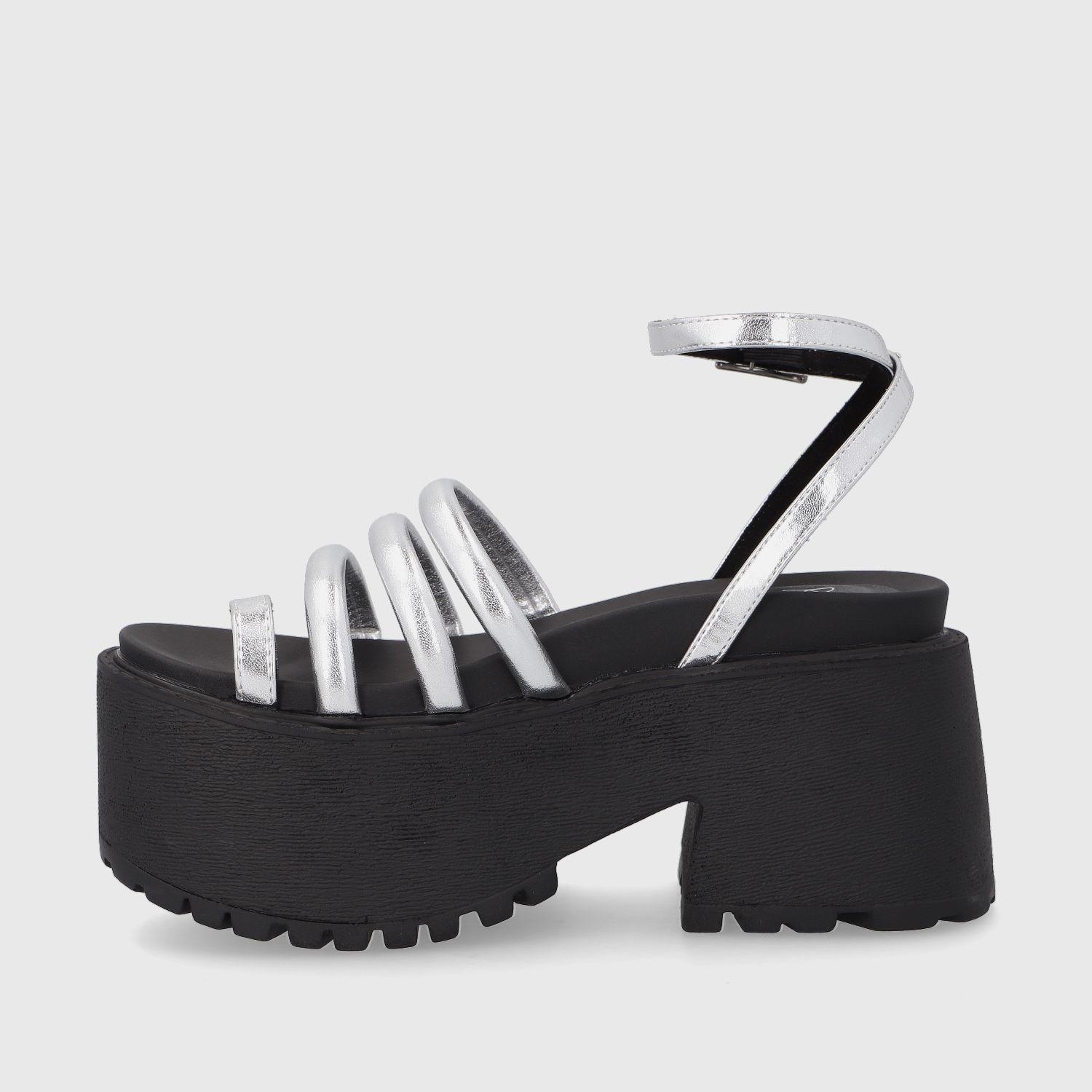 Sandalia Plataforma Plateada Mujer 15670 Gotta-3