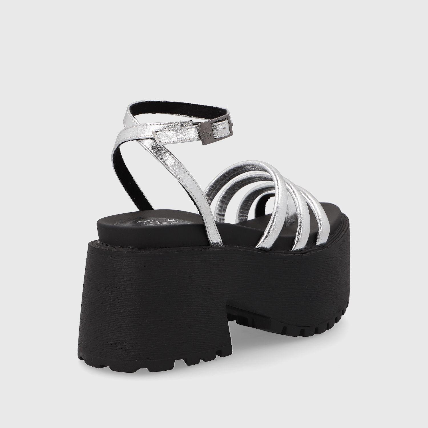 Sandalia Plataforma Plateada Mujer 15670 Gotta-4
