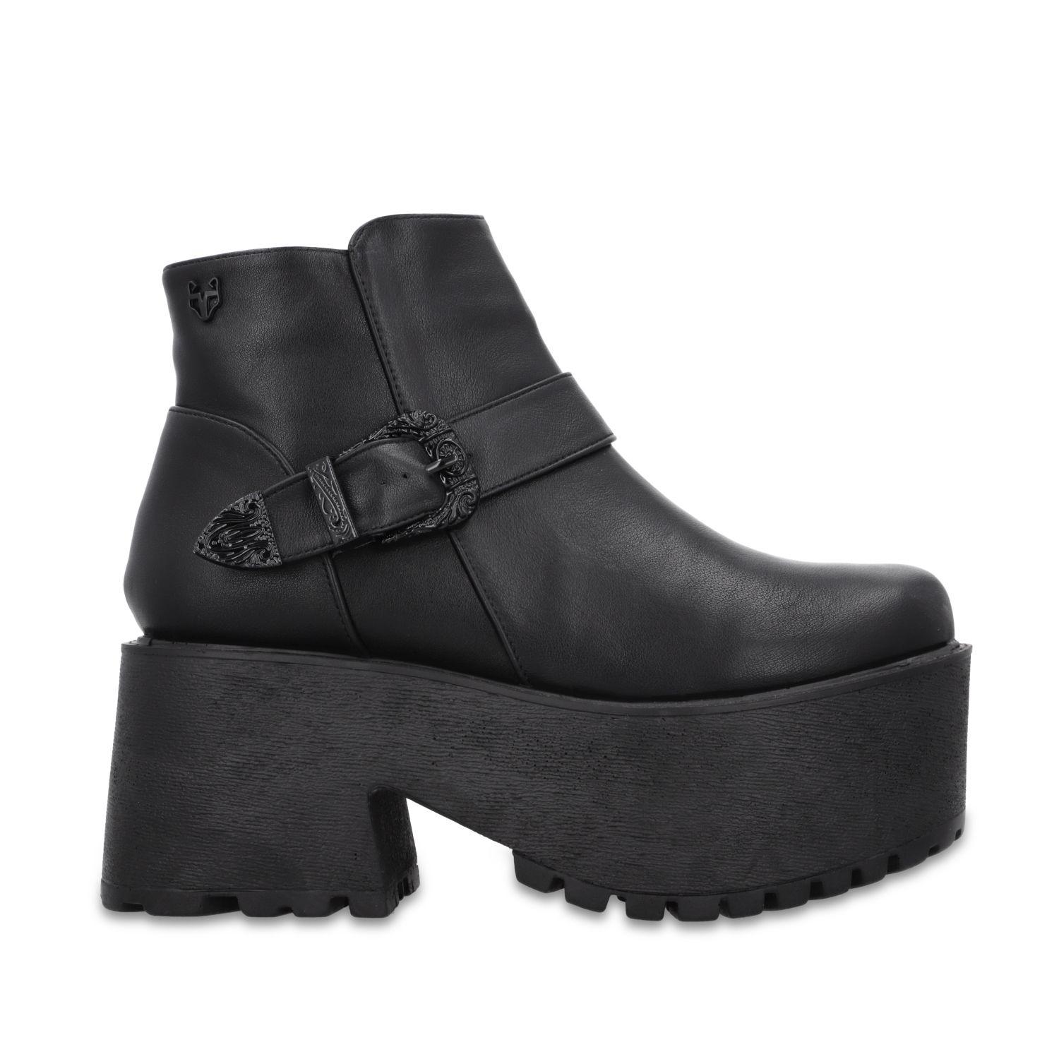 Botin Plataforma Negro Mujer 1517B1 Gotta-0