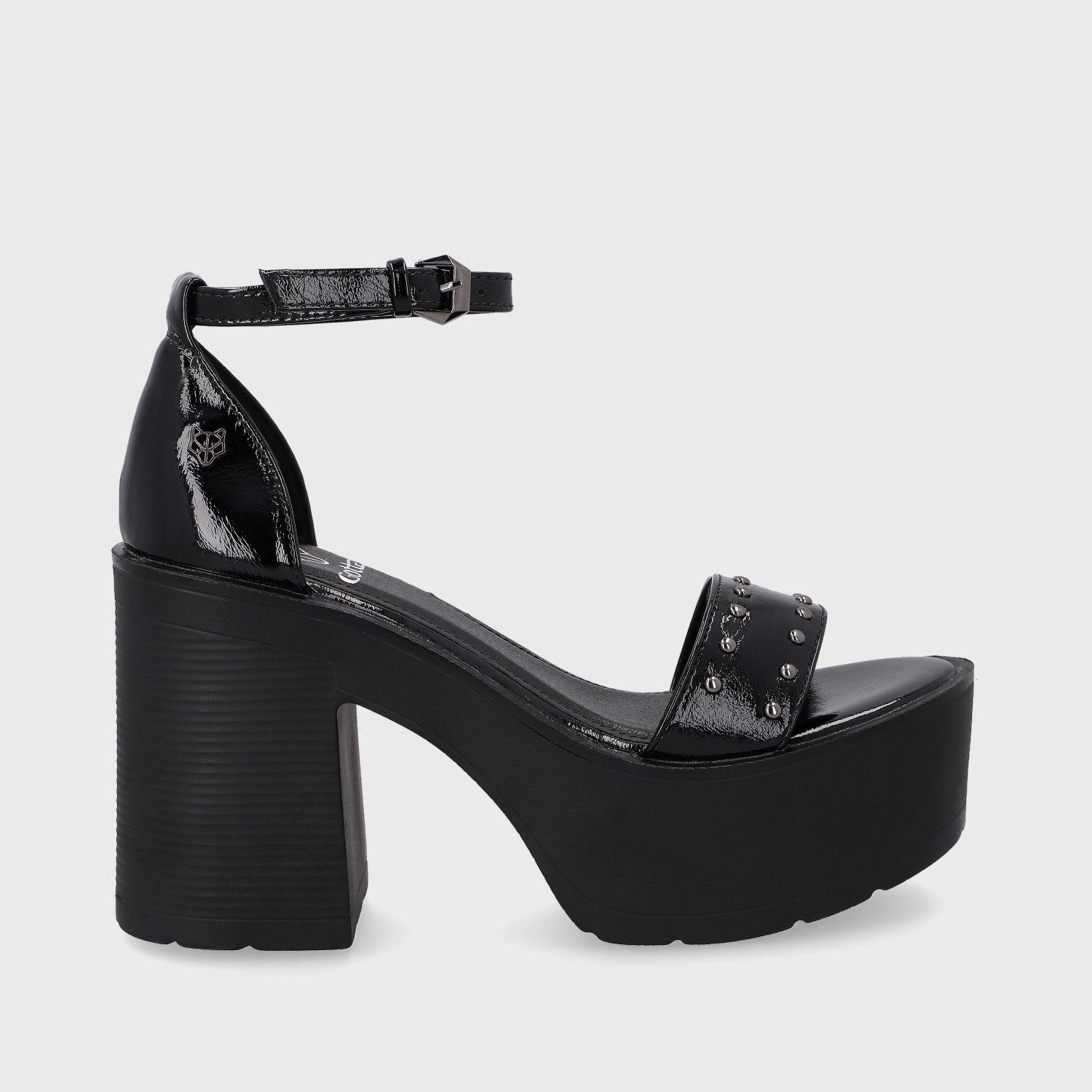 Sandalia Plataforma Negra Mujer 15806 Gotta-0