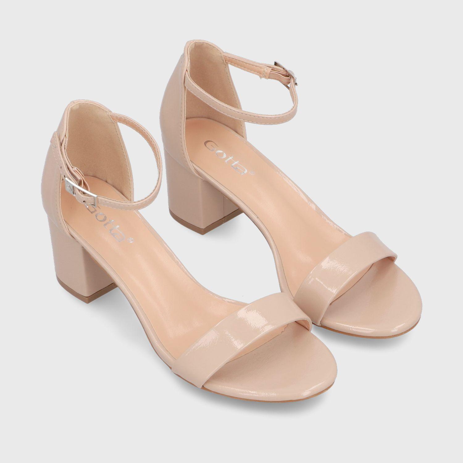 Sandalia Taco Rosada Mujer C6161 Gotta-2