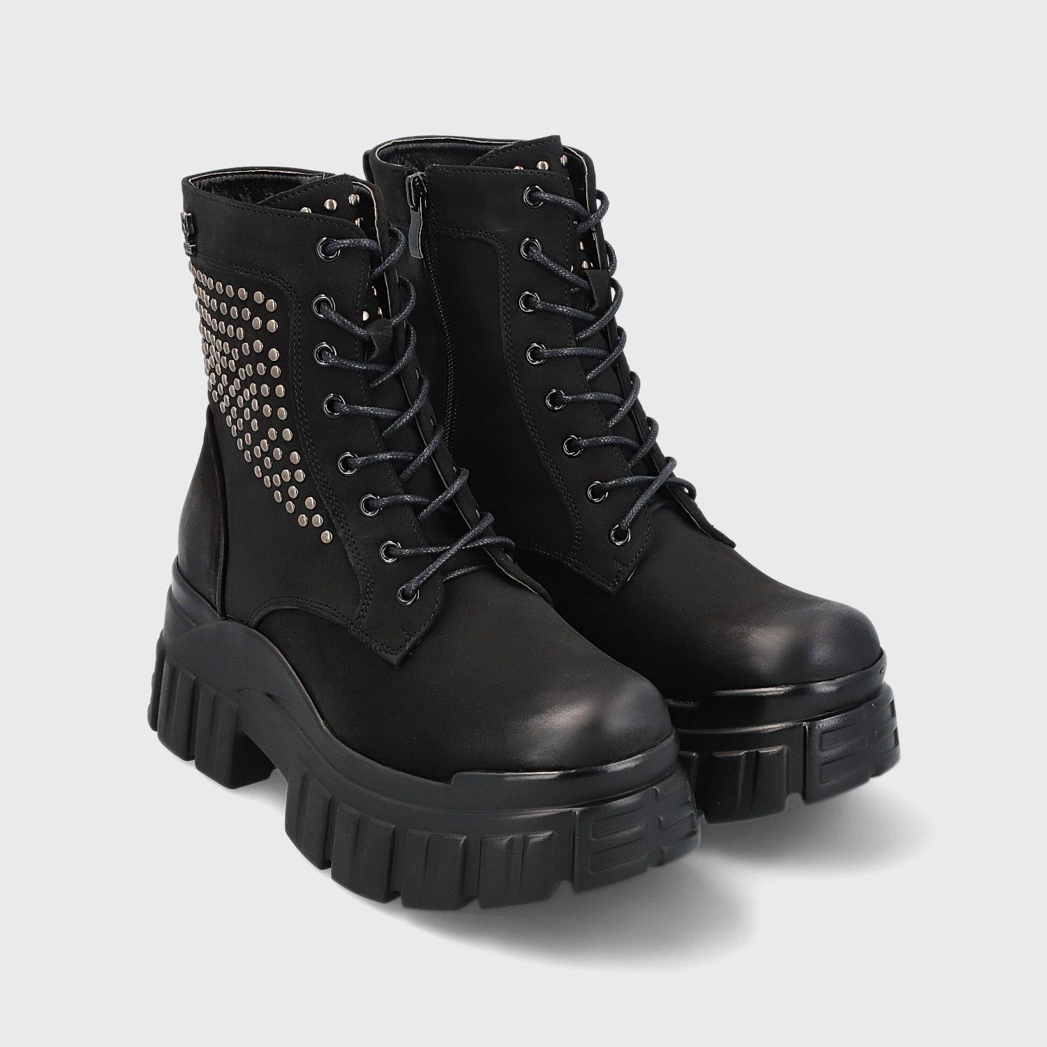 Botín Plataforma Negro Mujer 25663 Gotta-2