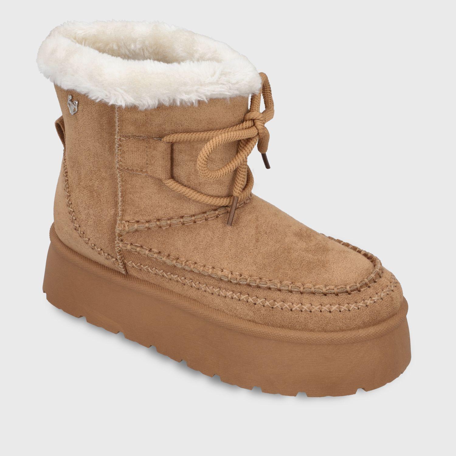 Botin Plataforma Camel Mujer 481158 Gotta-1