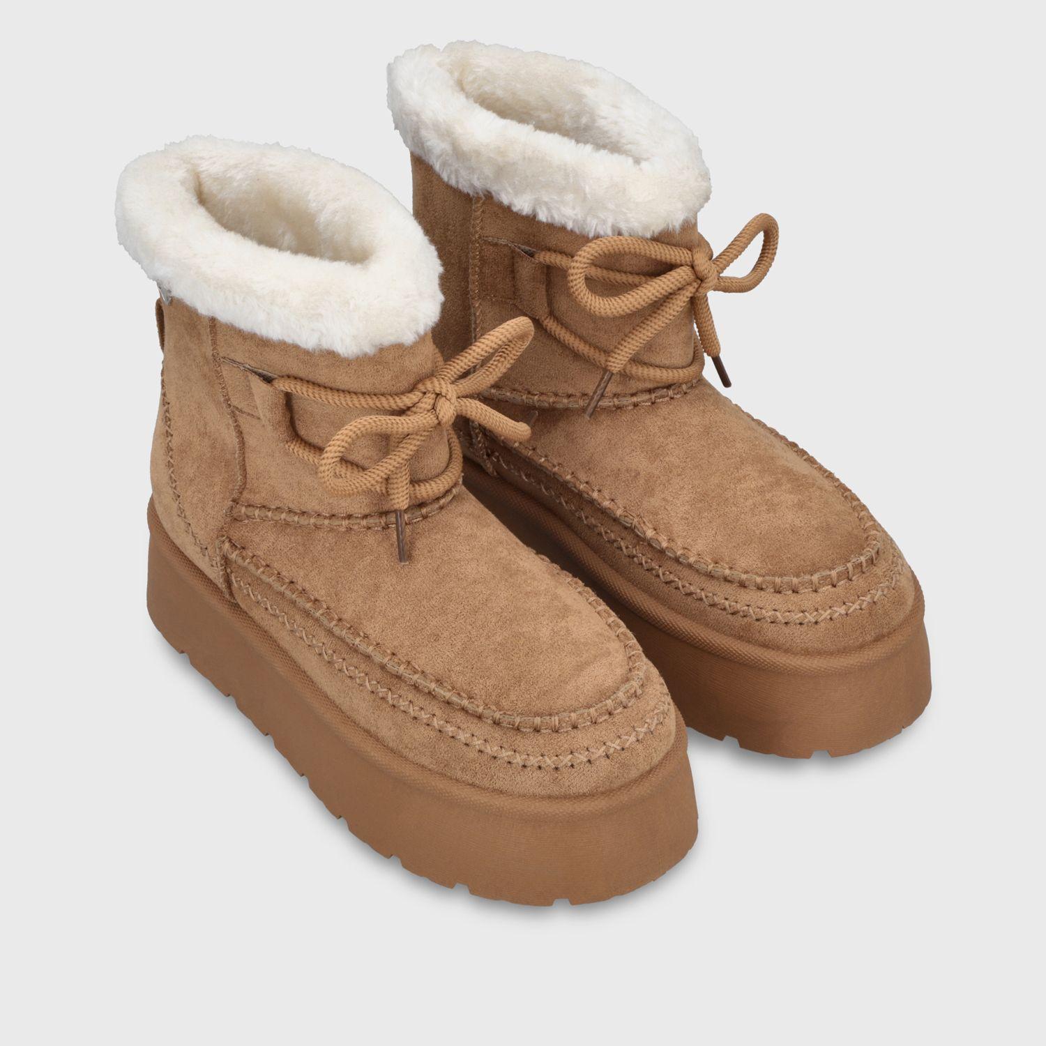 Botin Plataforma Camel Mujer 481158 Gotta-2