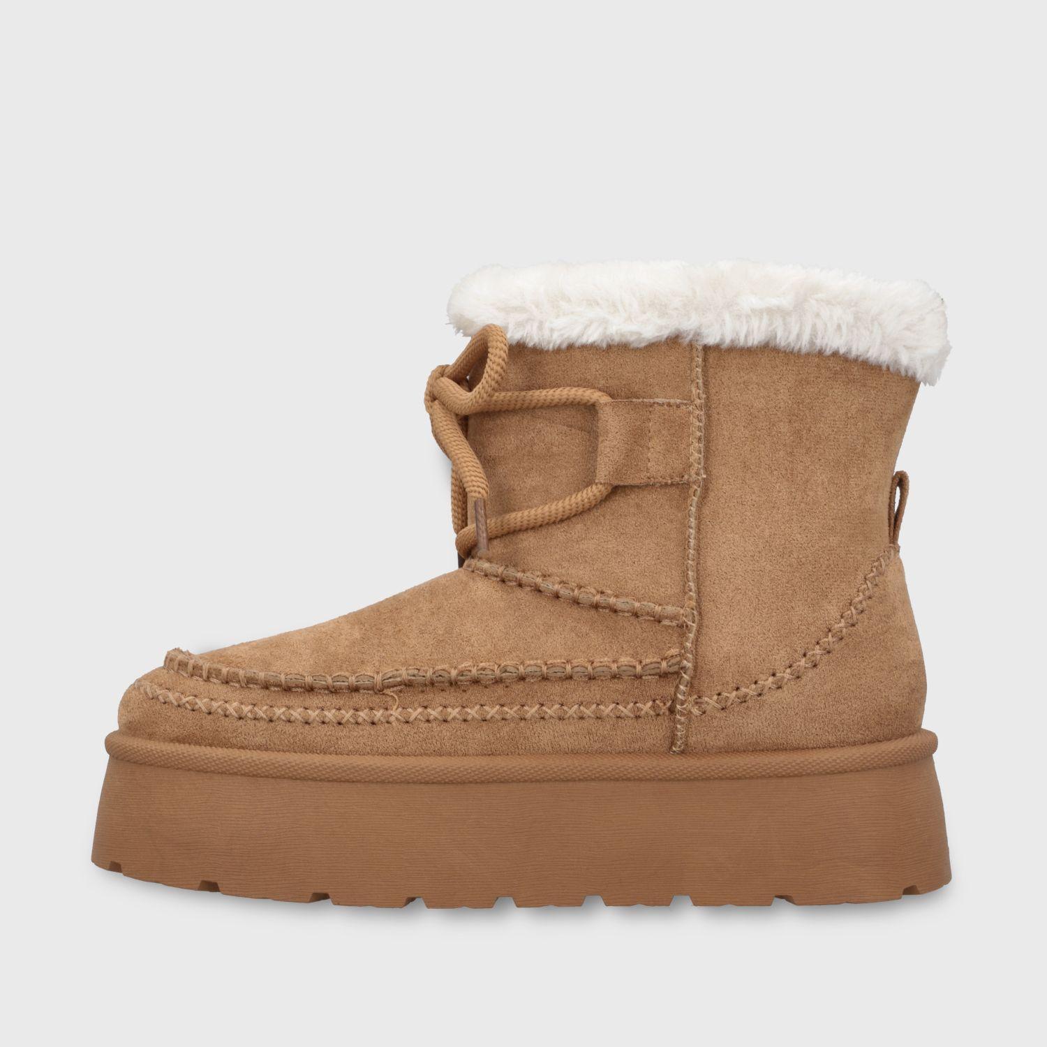 Botin Plataforma Camel Mujer 481158 Gotta-3