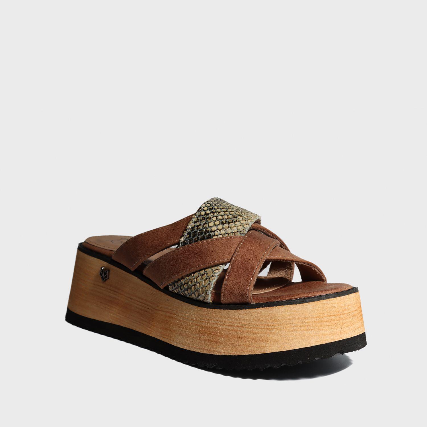 Sandalia Plataforma Animal Print Mujer 15283 Gotta-1