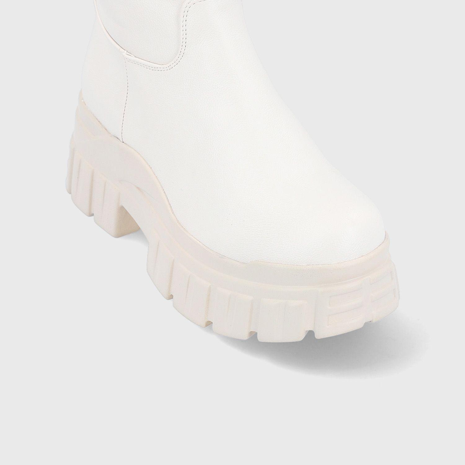 Bota Plataforma Blanca Mujer 25661 Gotta-5