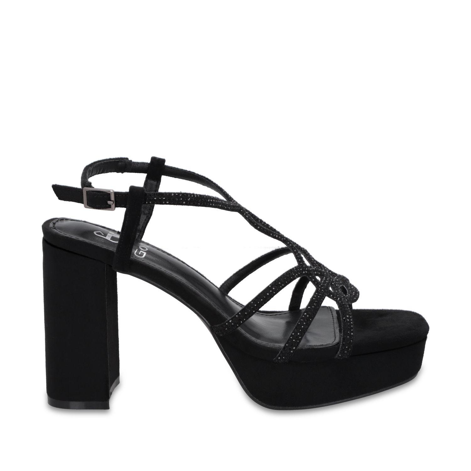 Sandalia Taco Negra Mujer 65911 Gotta-0