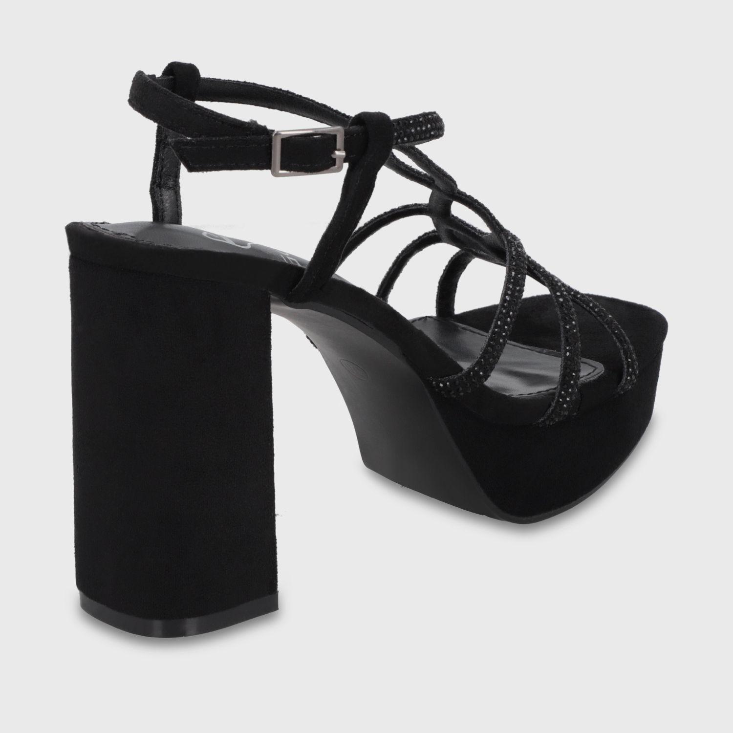 Sandalia Taco Negra Mujer 65911 Gotta-4