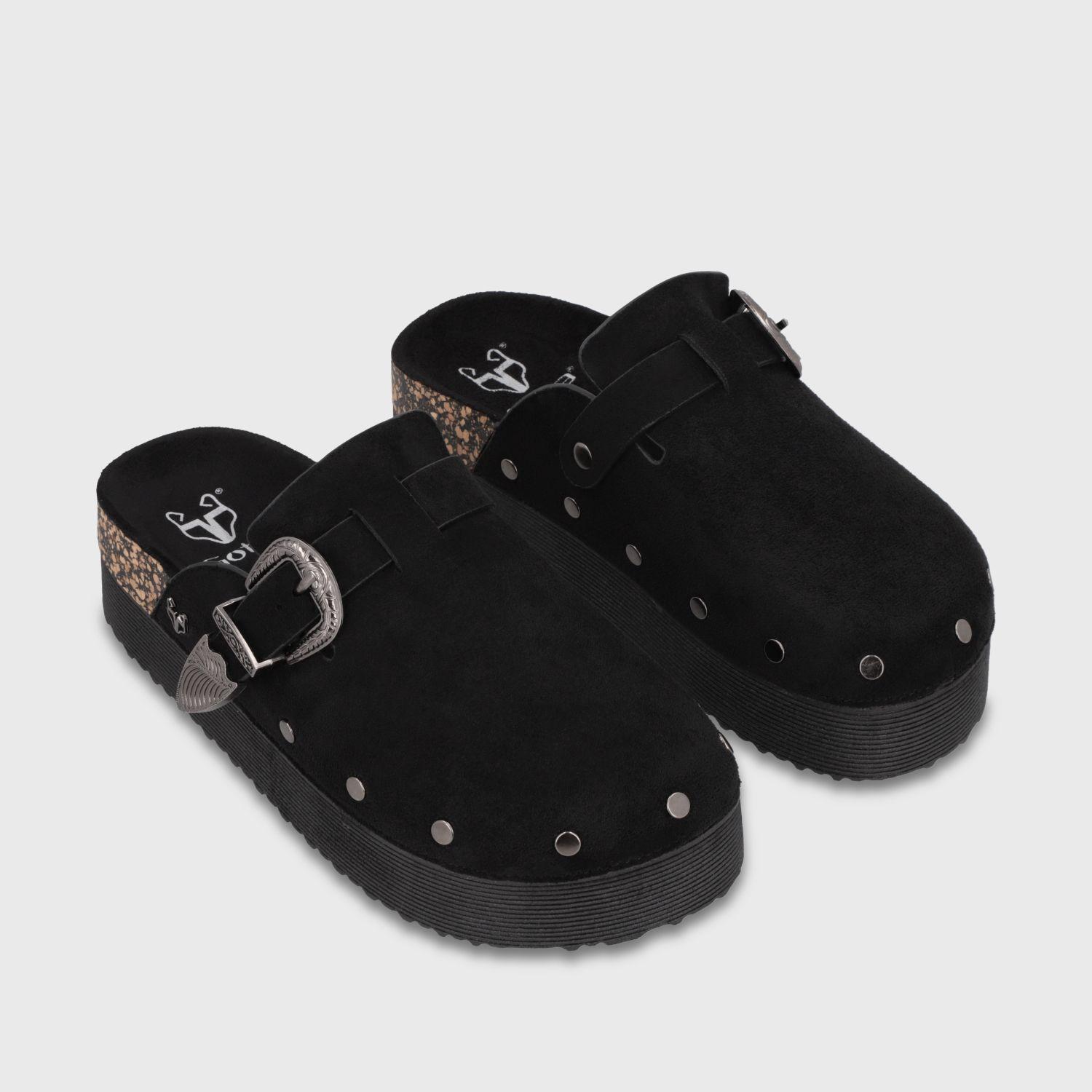 Zueco Plataforma Negro Mujer 65950 Gotta-2