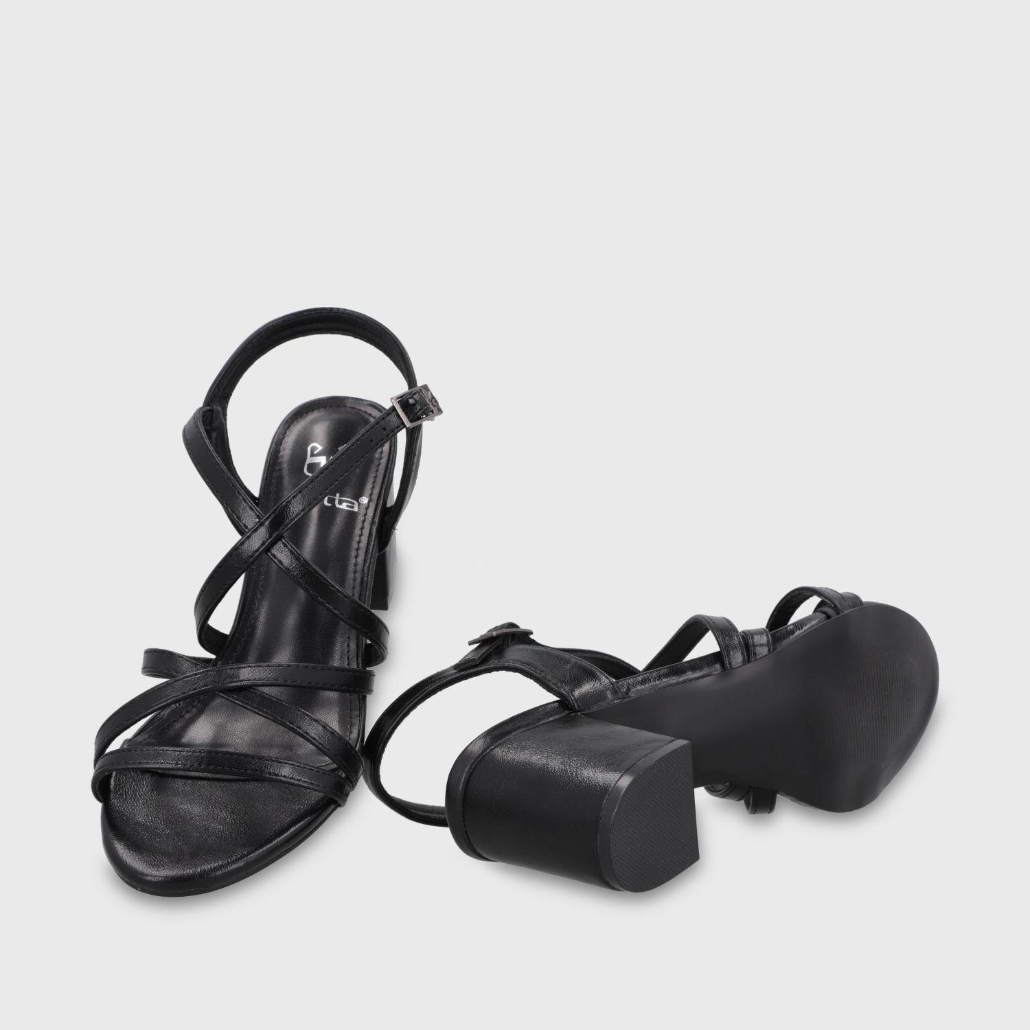 Sandalia Taco Negra Mujer C6164 Gotta-6