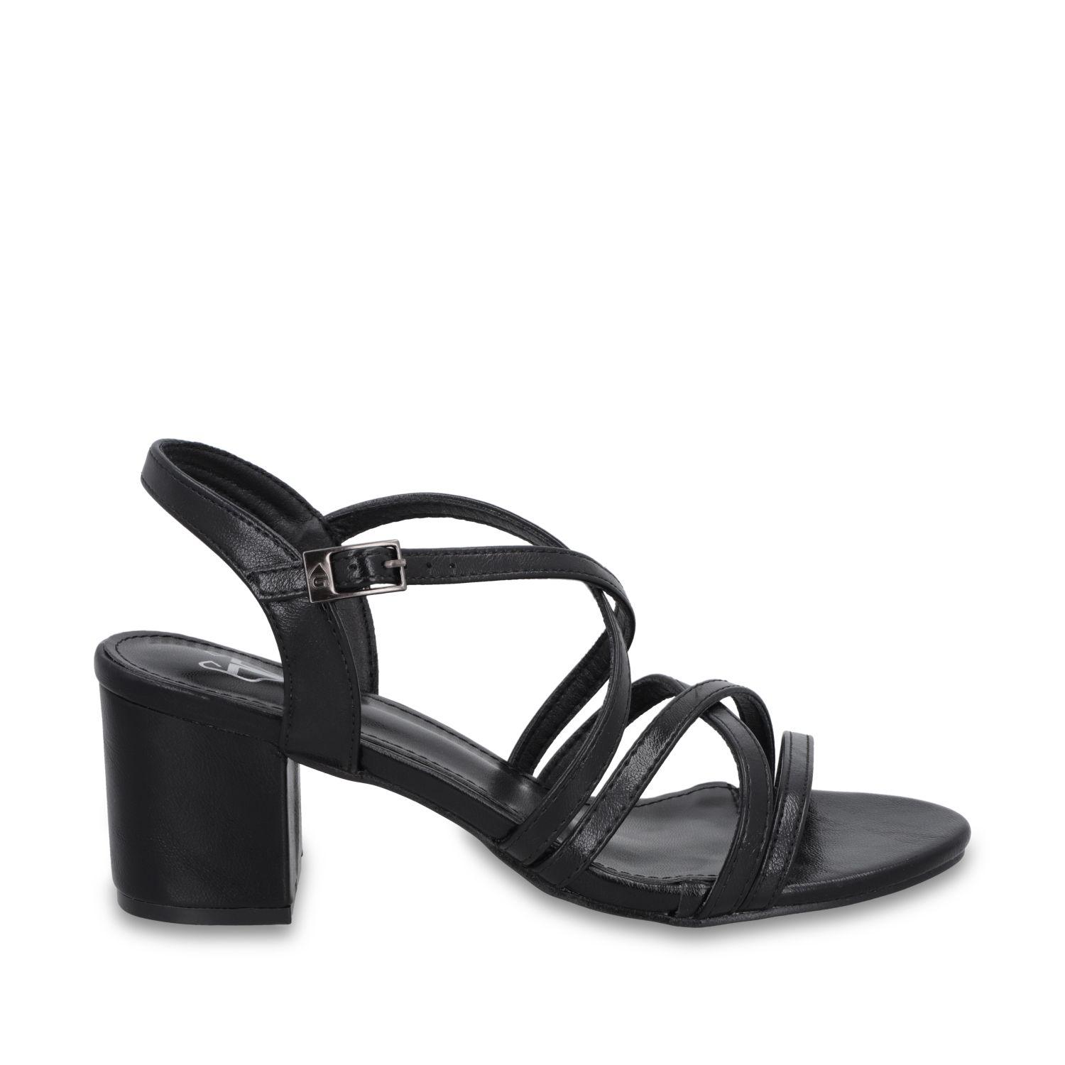 Sandalia Taco Negra Mujer C6164 Gotta-0