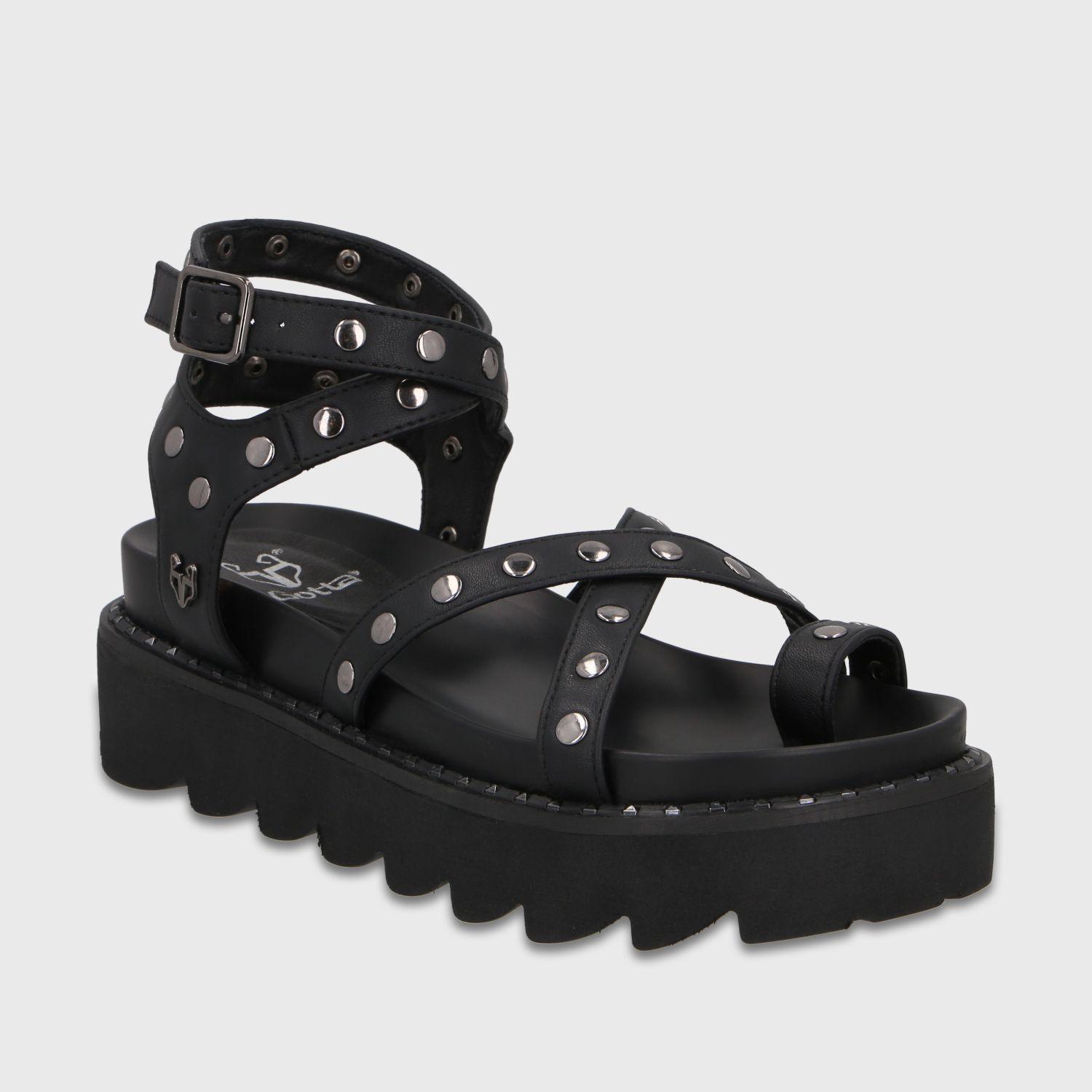 Sandalia Negra Mujer 1573H Gotta-1