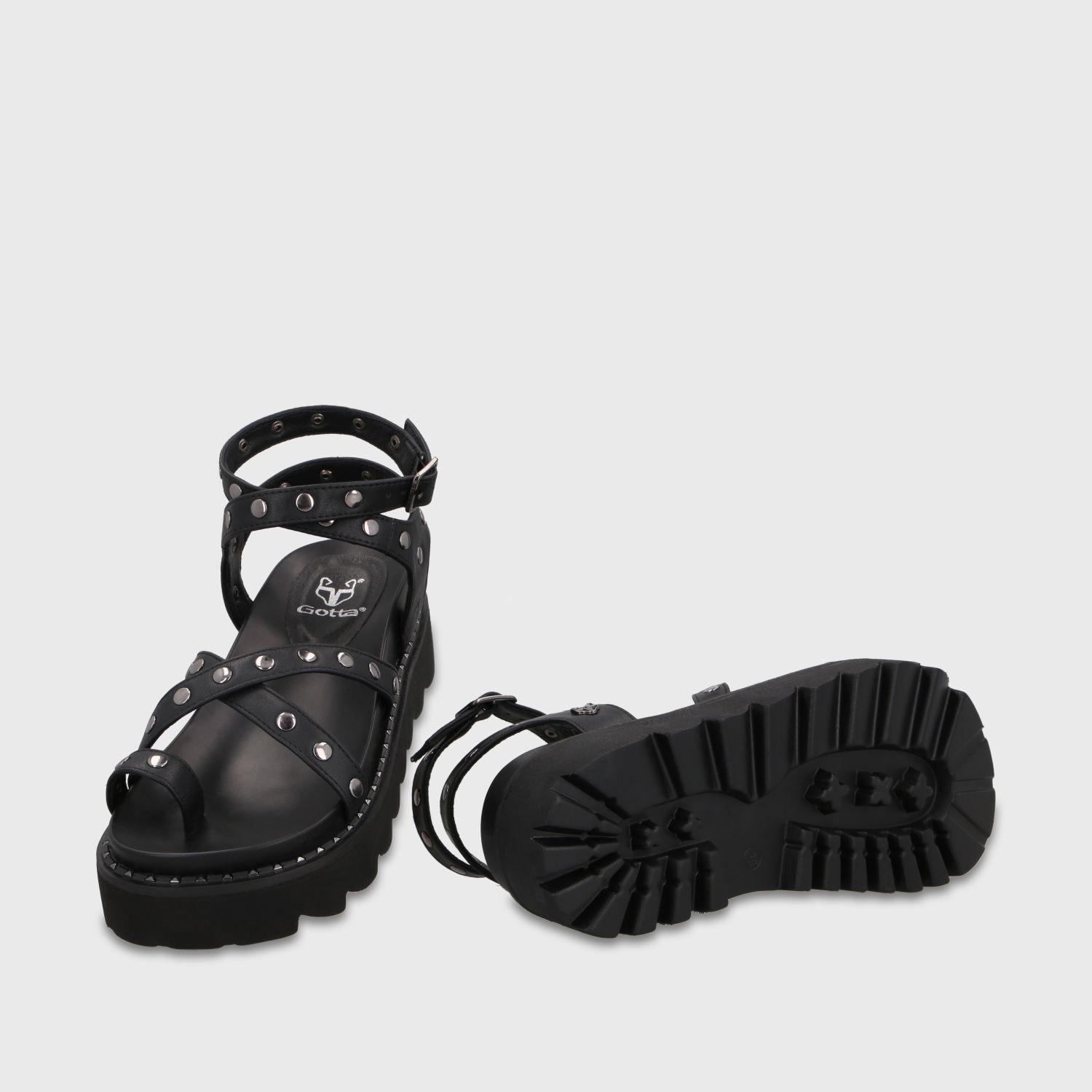 Sandalia Negra Mujer 1573H Gotta-6