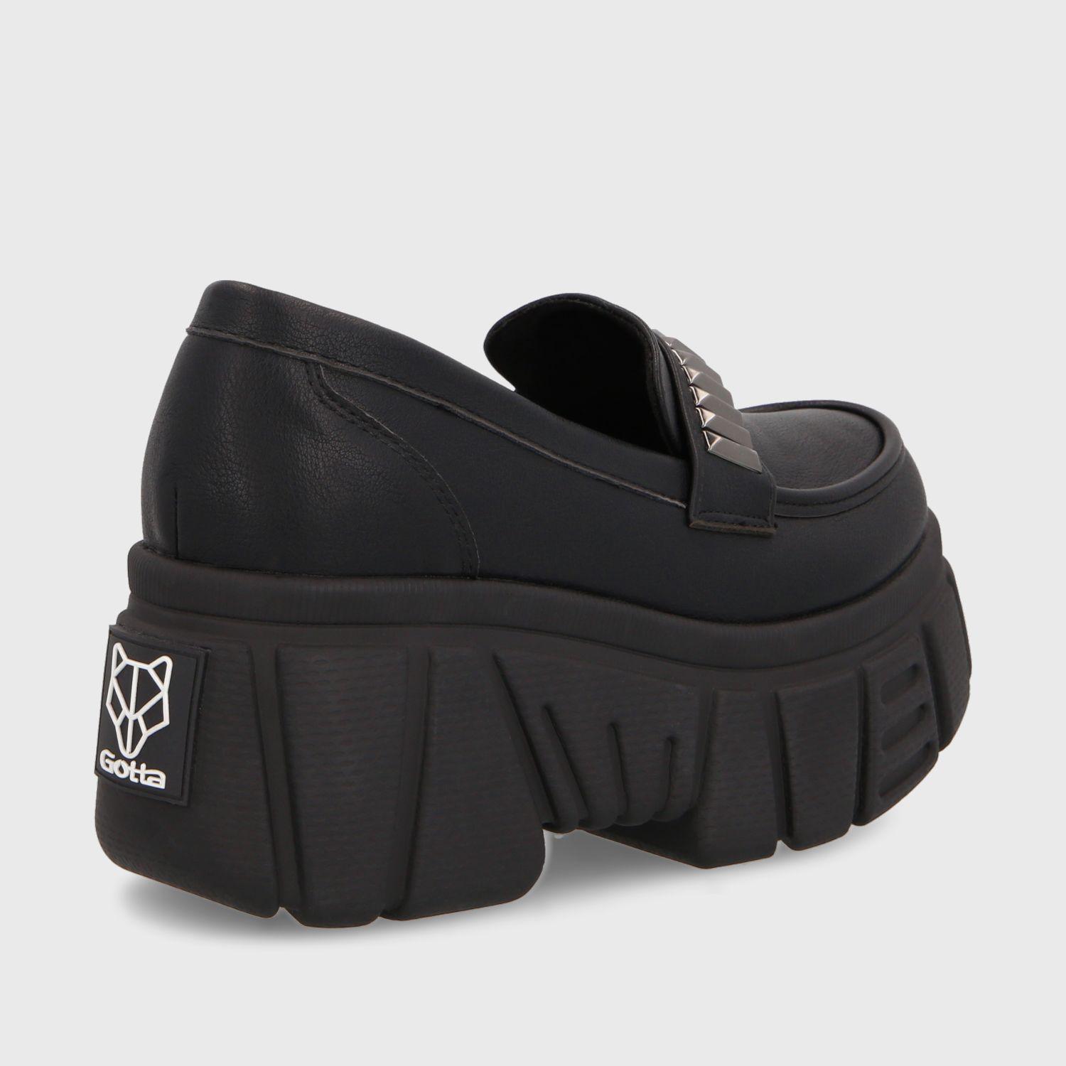 Mocasin Plataforma Negro Mujer 35174 Gotta-5