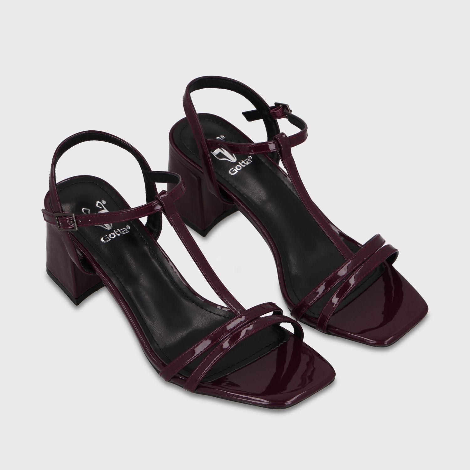 Sandalia Taco Burdeo Mujer 64031 Gotta-2