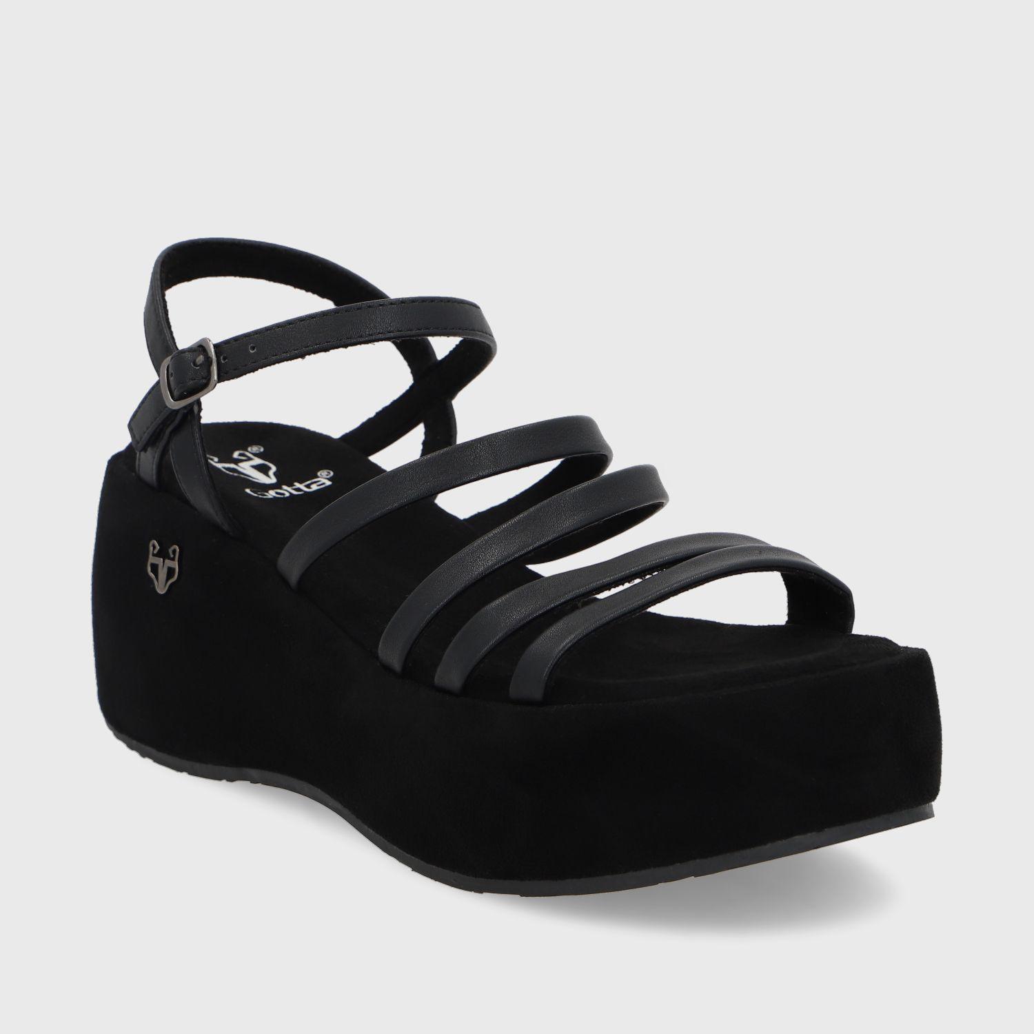 Sandalia Negra Mujer 45822 Gotta-1
