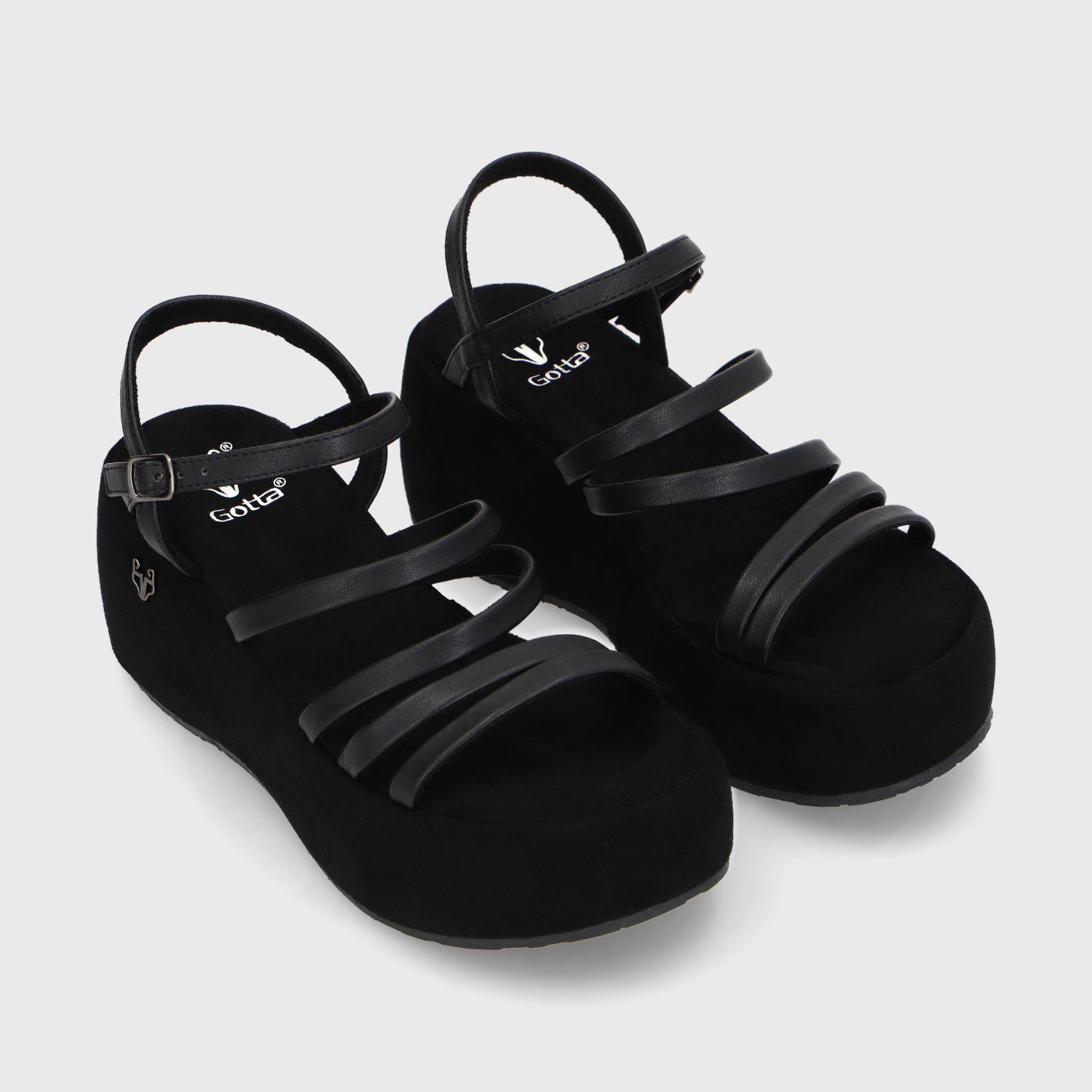 Sandalia Negra Mujer 45822 Gotta-2
