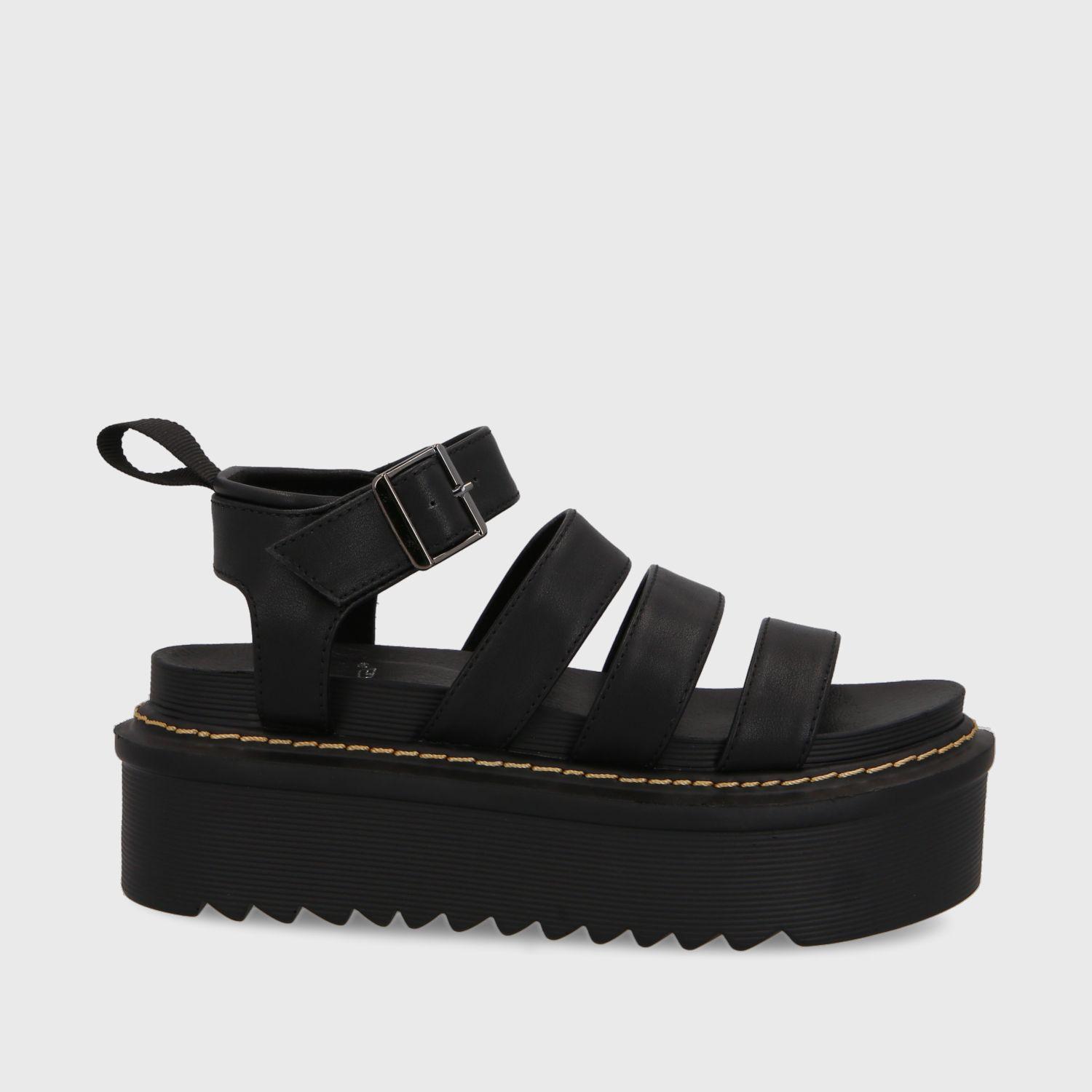 Sandalia Plataforma Negra Mujer 35300 Gotta-0