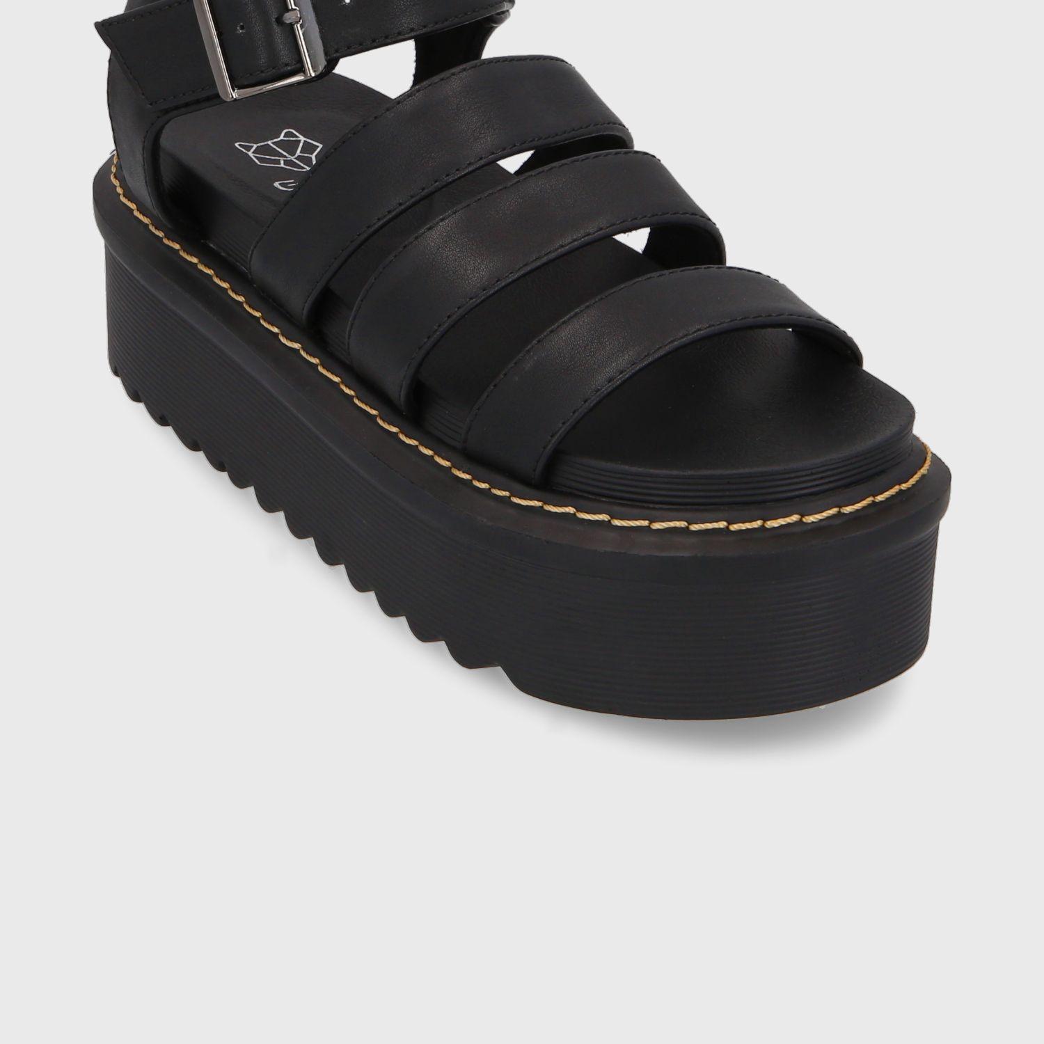 Sandalia Plataforma Negra Mujer 35300 Gotta-5