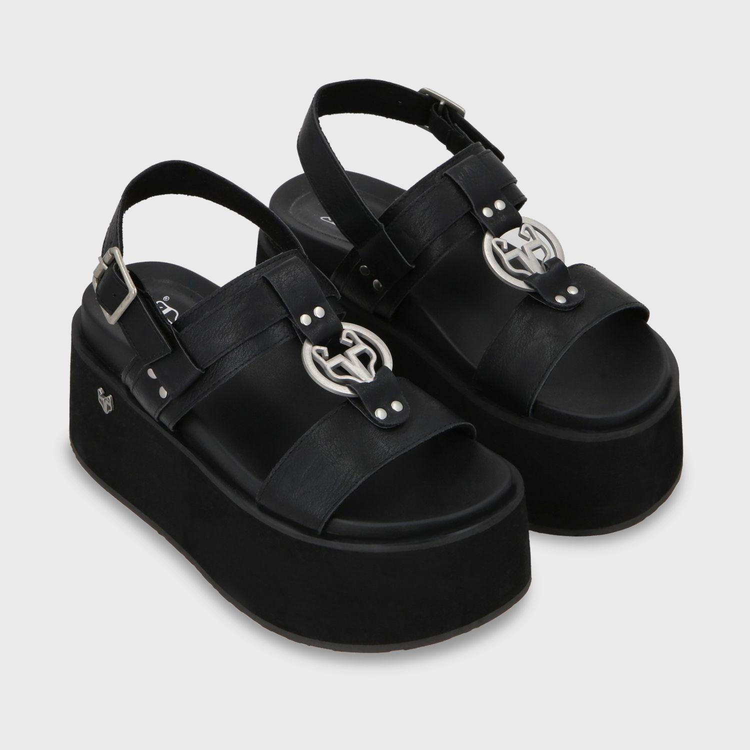 Sandalia Plataforma Negro Mujer 35186 Gotta-2