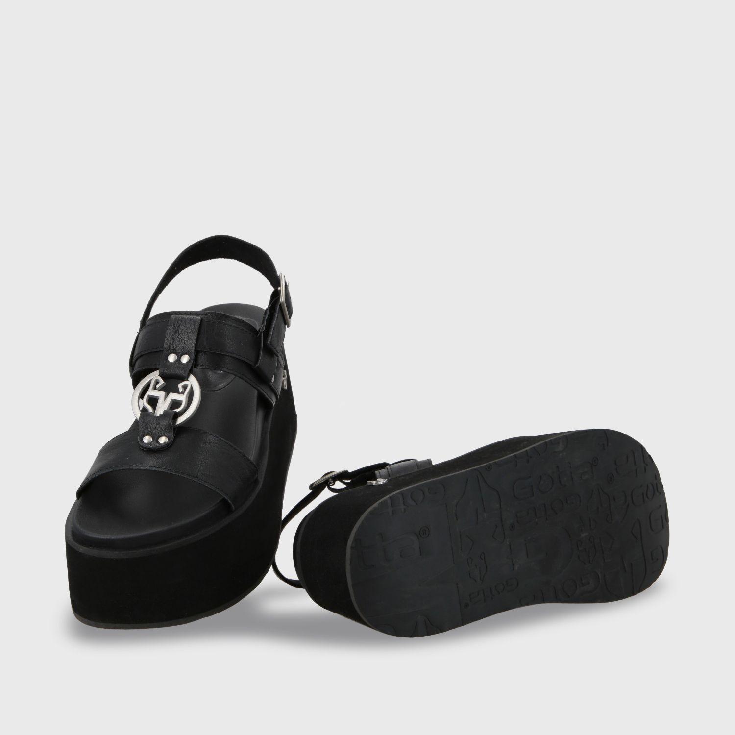 Sandalia Plataforma Negro Mujer 35186 Gotta-6