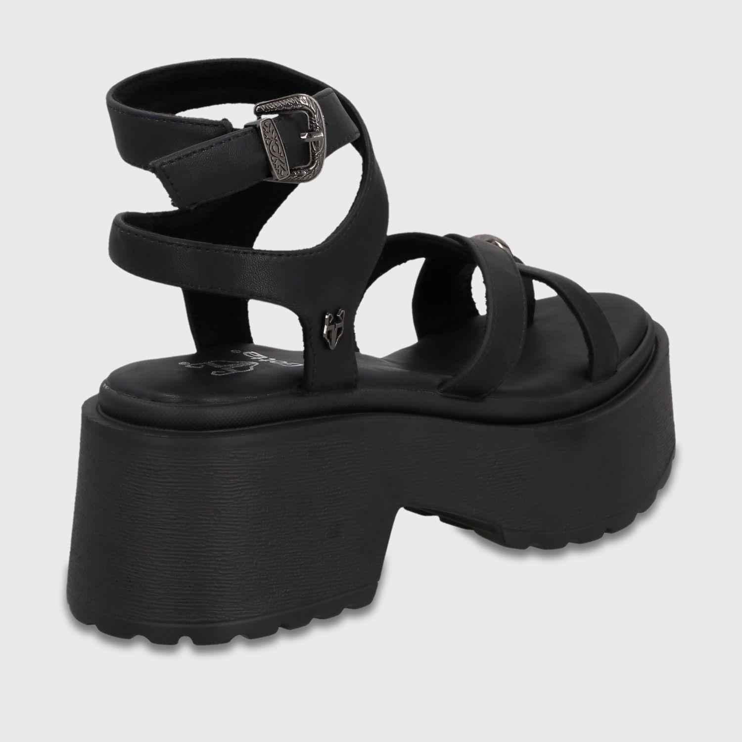Sandalia Plataforma Negra Mujer 45986 Gotta-4
