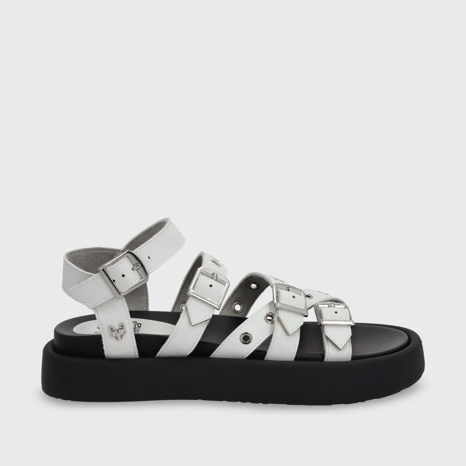 Sandalia Plana Blanca Mujer 55950 Gotta-0