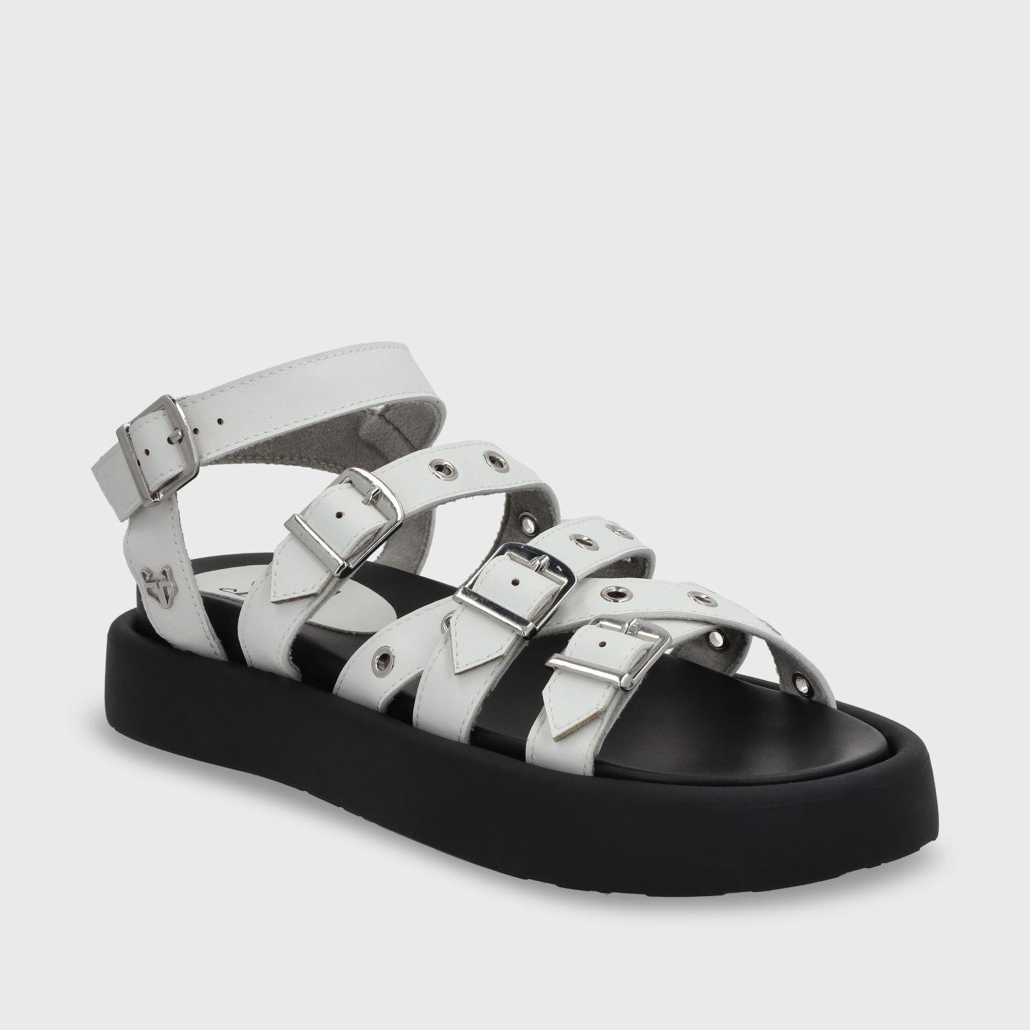 Sandalia Plana Blanca Mujer 55950 Gotta-1