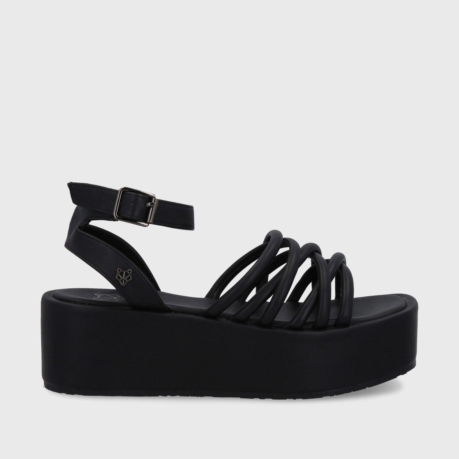 Sandalia Plataforma Negra Mujer 35220 Gotta-0