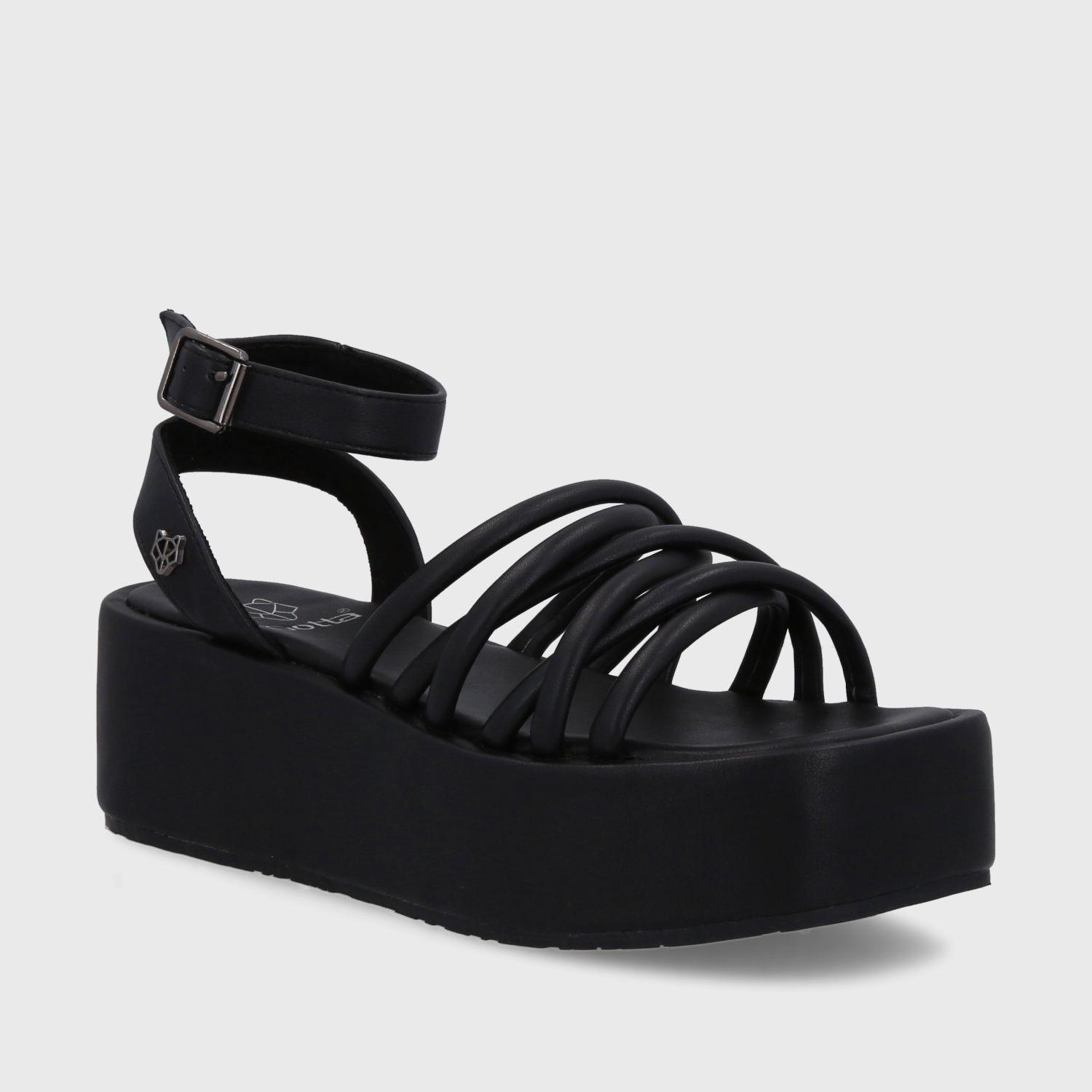 Sandalia Plataforma Negra Mujer 35220 Gotta-1