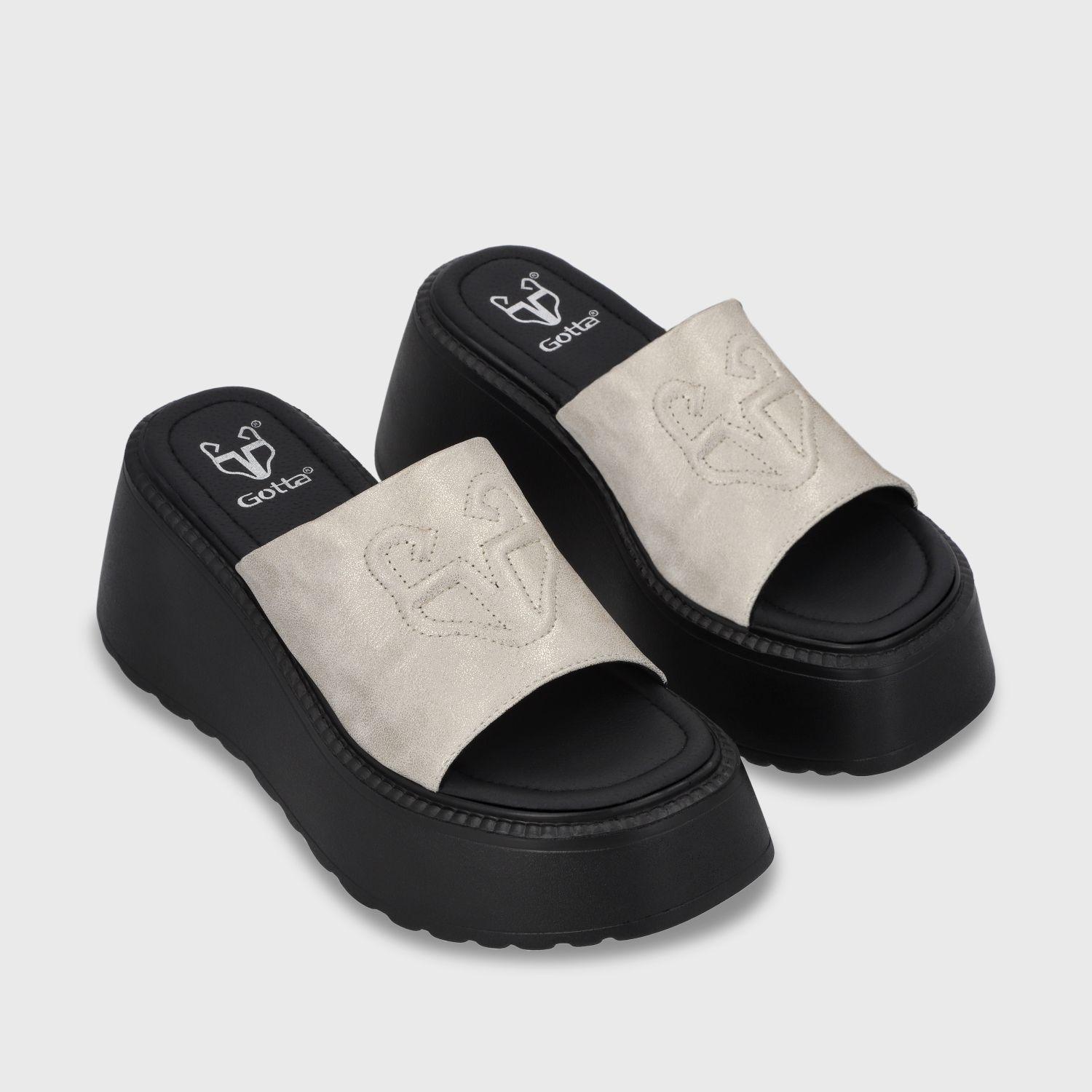 Sandalia Plataforma Oro Mujer 53720 Gotta-2