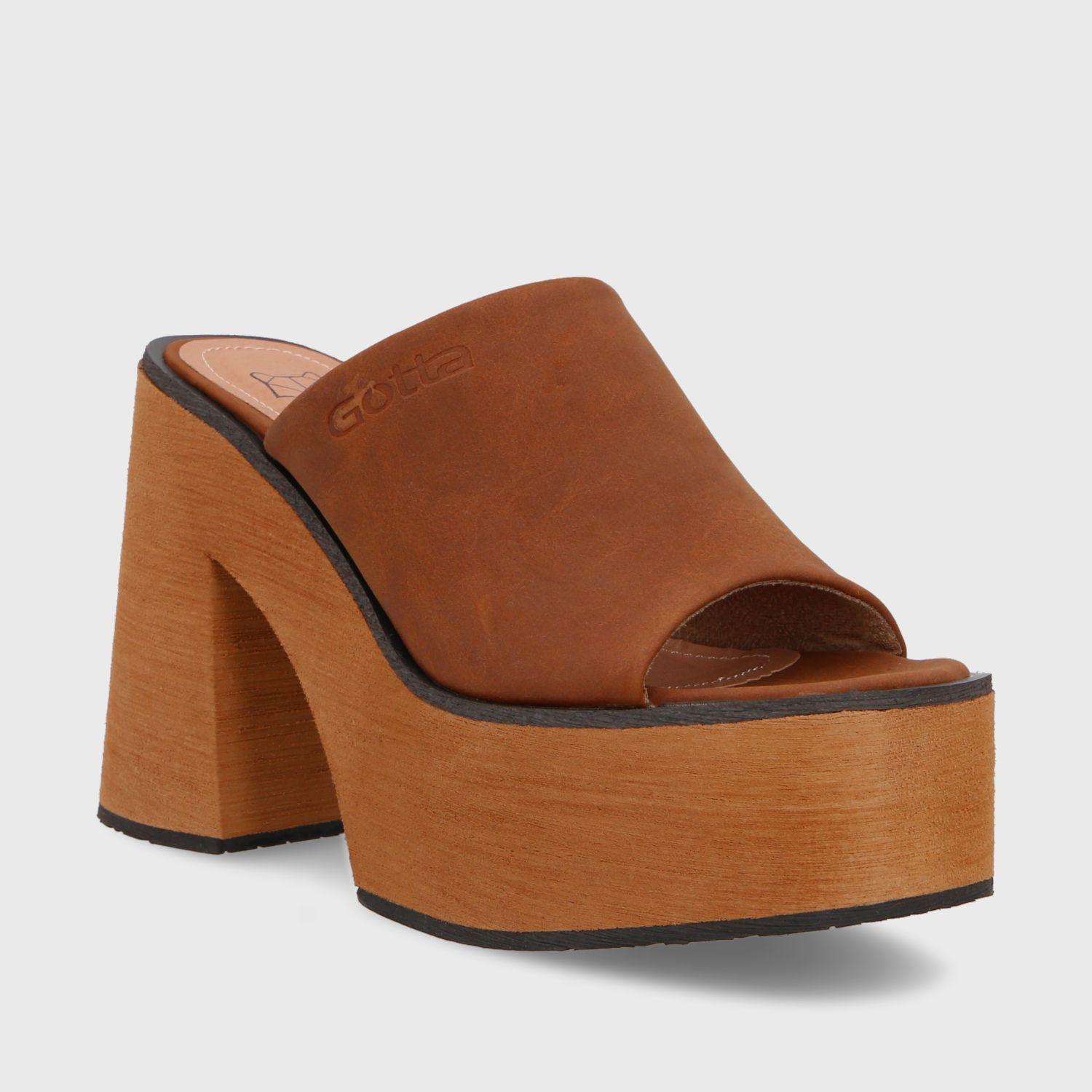 Sandalia Plataforma Café Mujer 35293 Gotta-1