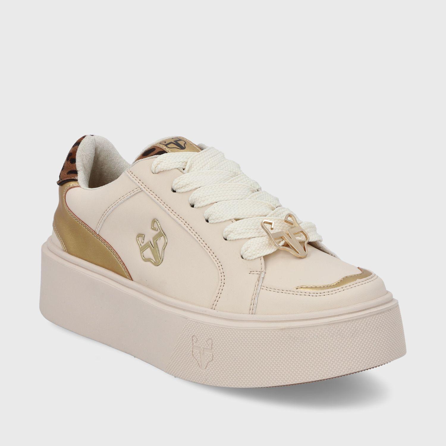 Zapatilla Beige Mujer 43046 Gotta-1