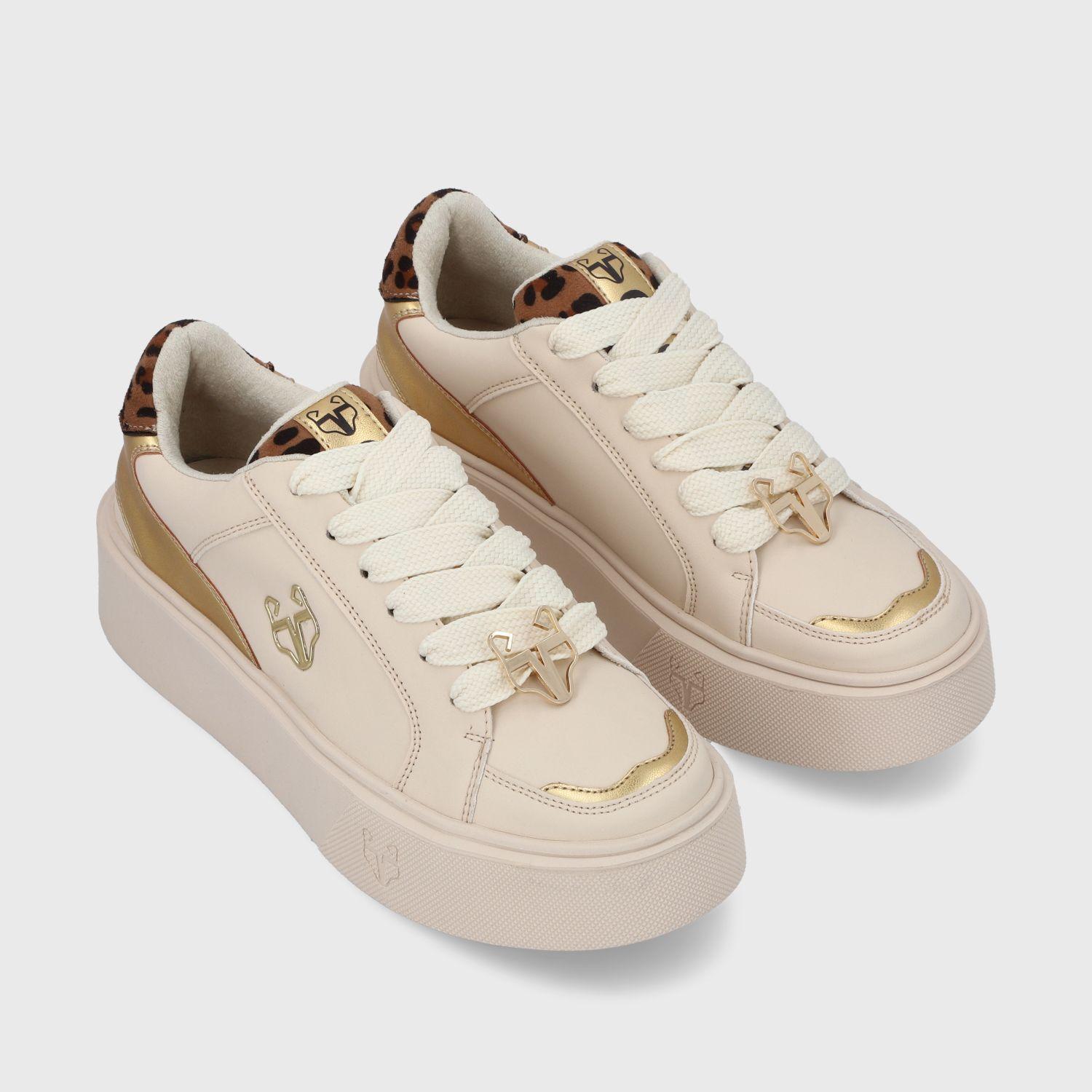Zapatilla Beige Mujer 43046 Gotta-3