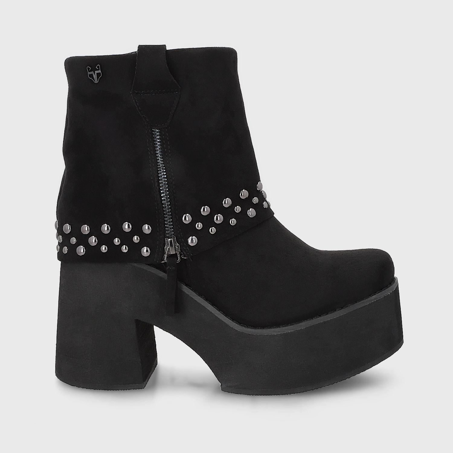 Botin Plataforma Negro Mujer 15045 Gotta-0