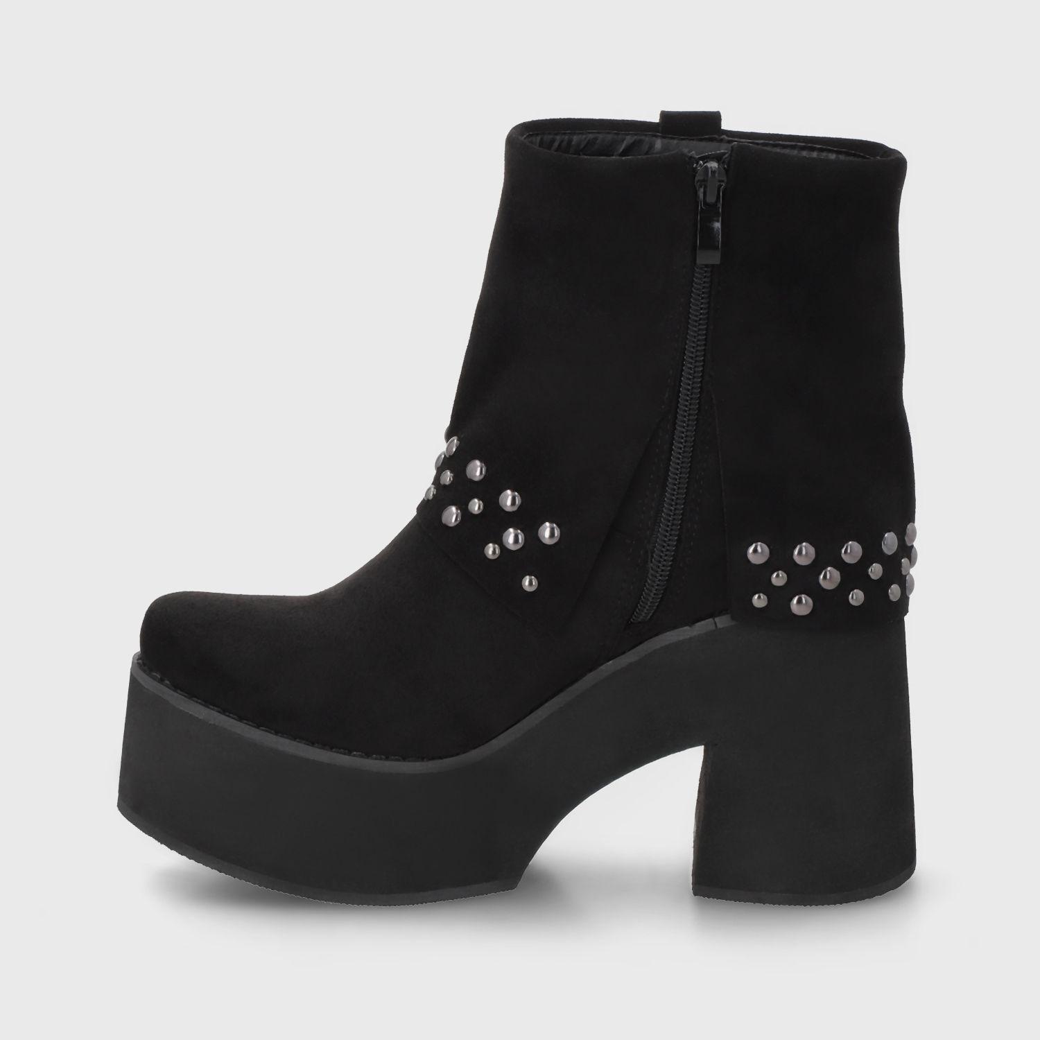 Botin Plataforma Negro Mujer 15045 Gotta-3