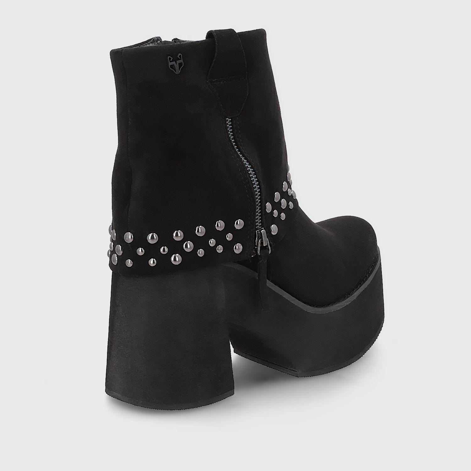 Botin Plataforma Negro Mujer 15045 Gotta-4