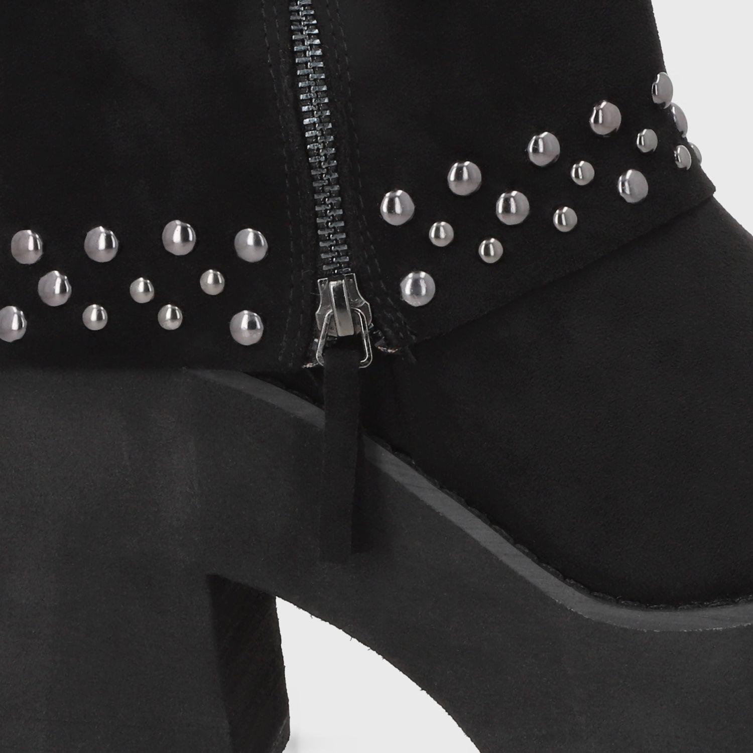 Botin Plataforma Negro Mujer 15045 Gotta-5