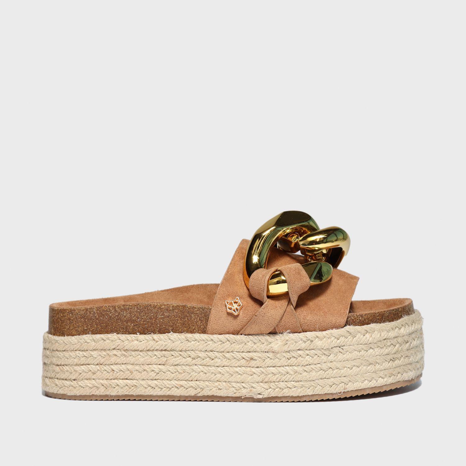 Sandalia Plataforma Camel Mujer 15251 Gotta-0