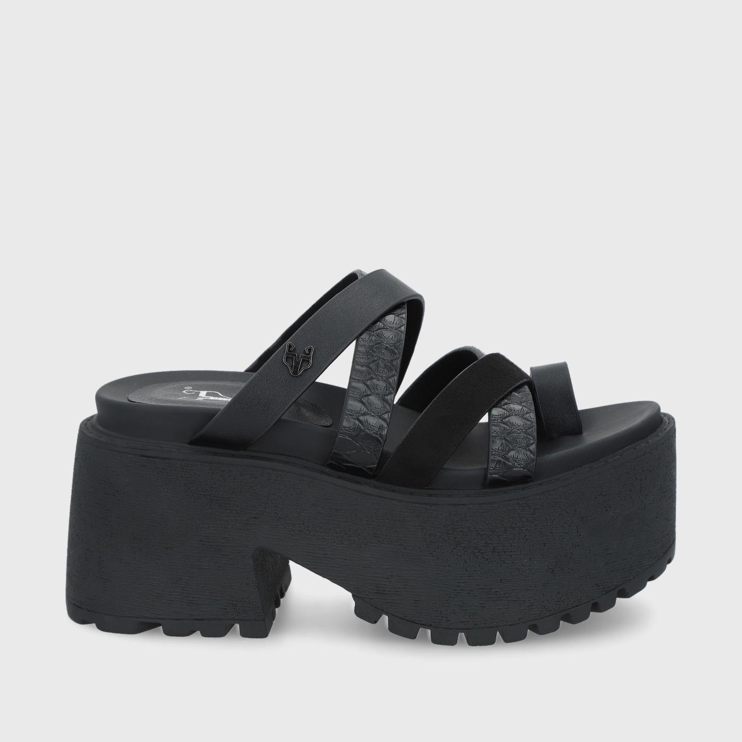 Sandalia Negra Mujer 1567A Gotta-0