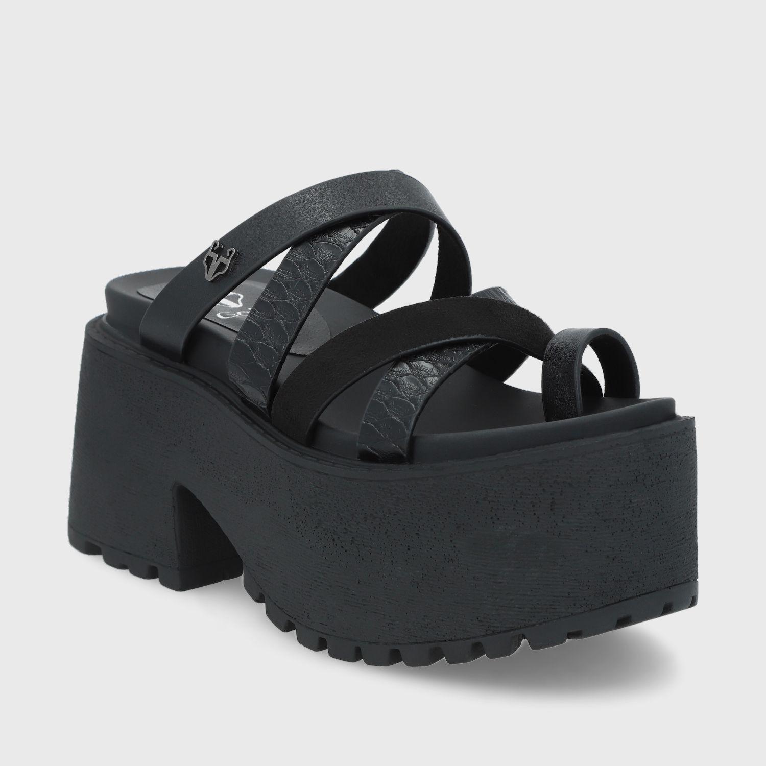 Sandalia Negra Mujer 1567A Gotta-1