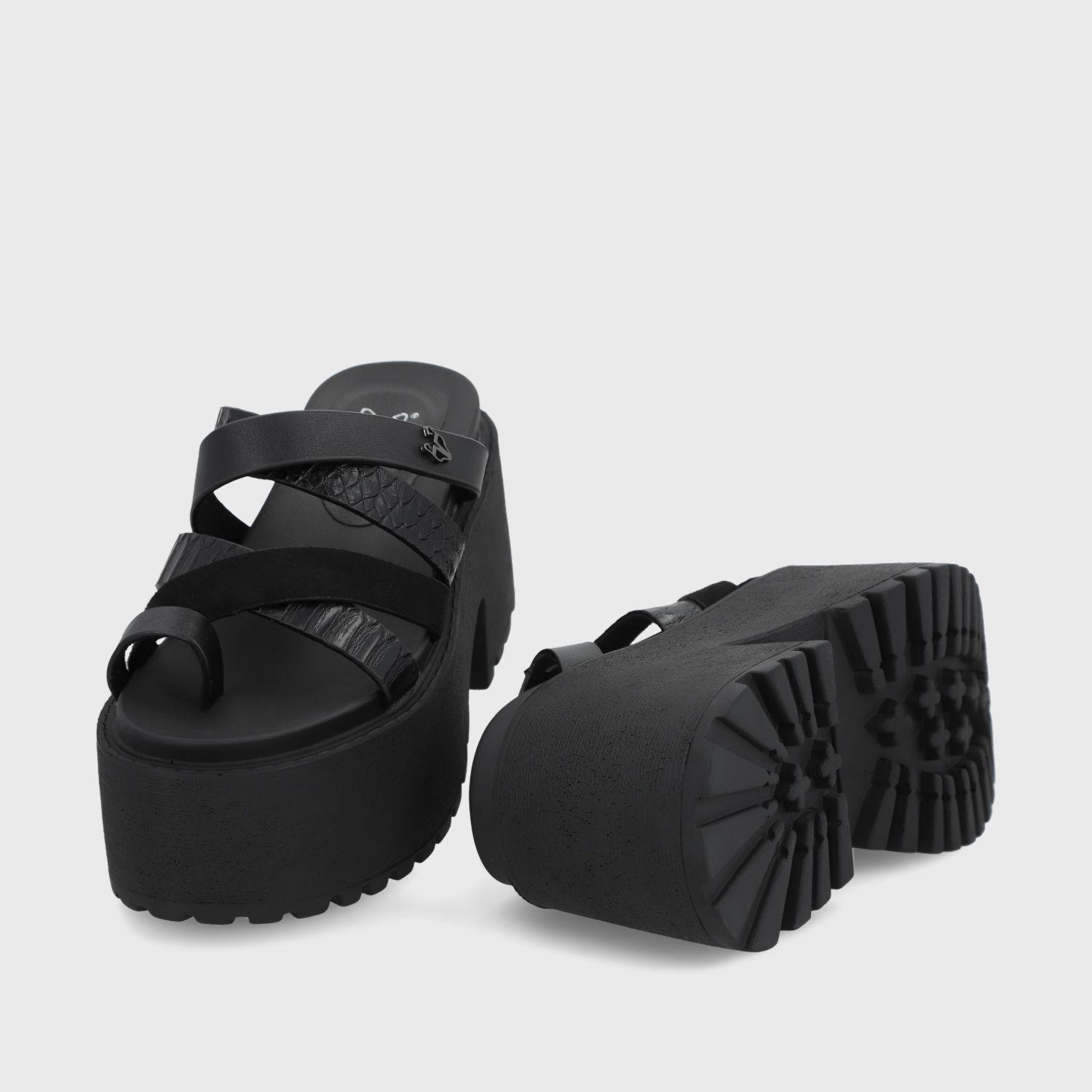 Sandalia Negra Mujer 1567A Gotta-3