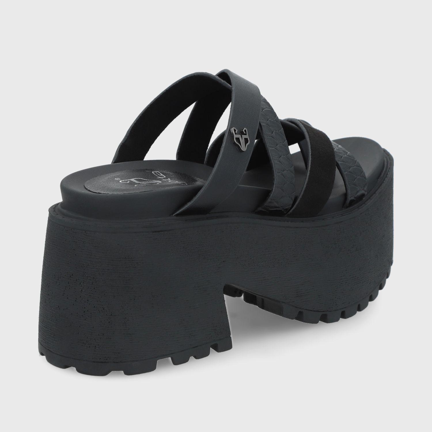 Sandalia Negra Mujer 1567A Gotta-5