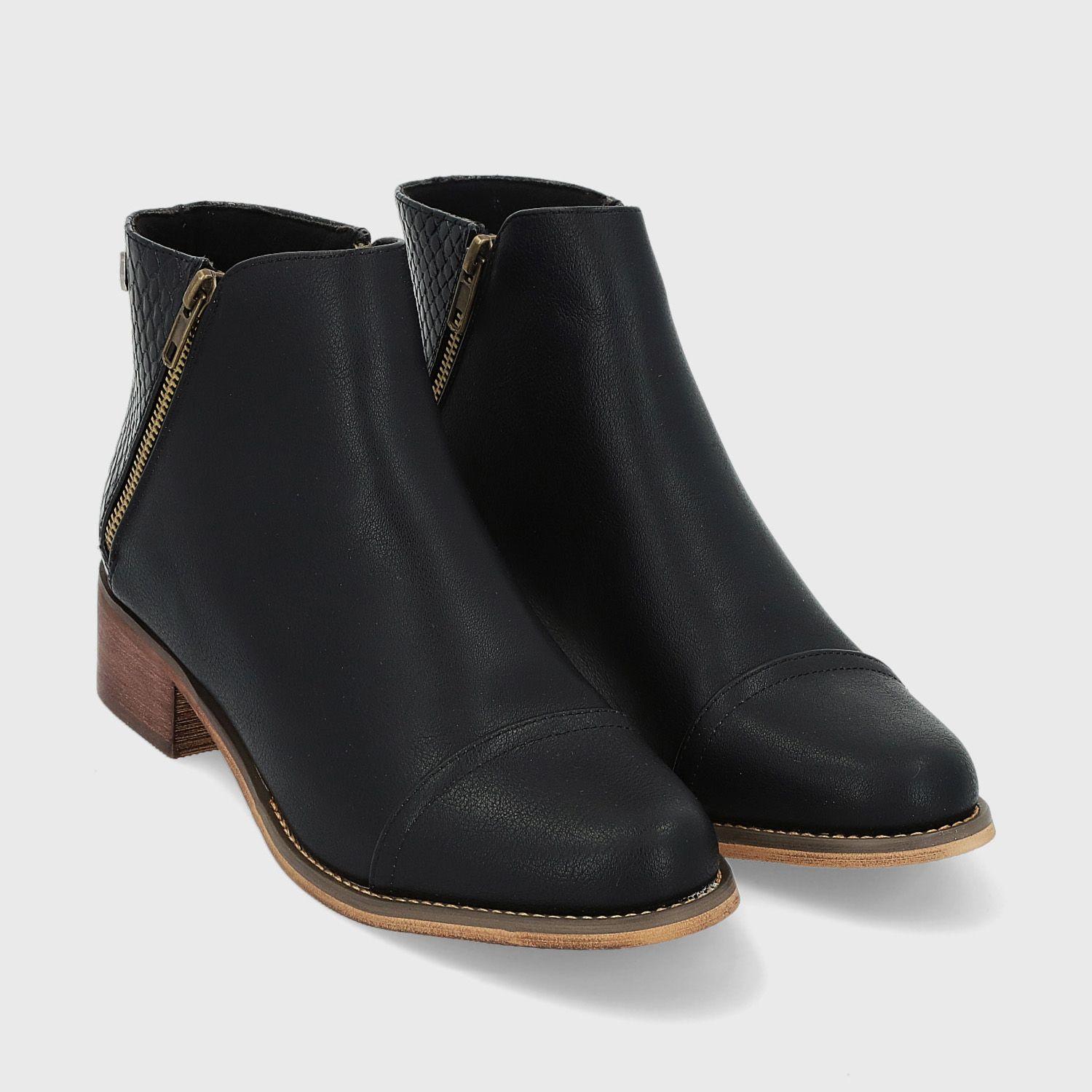 Botín Negro Mujer C7312 Gotta-2