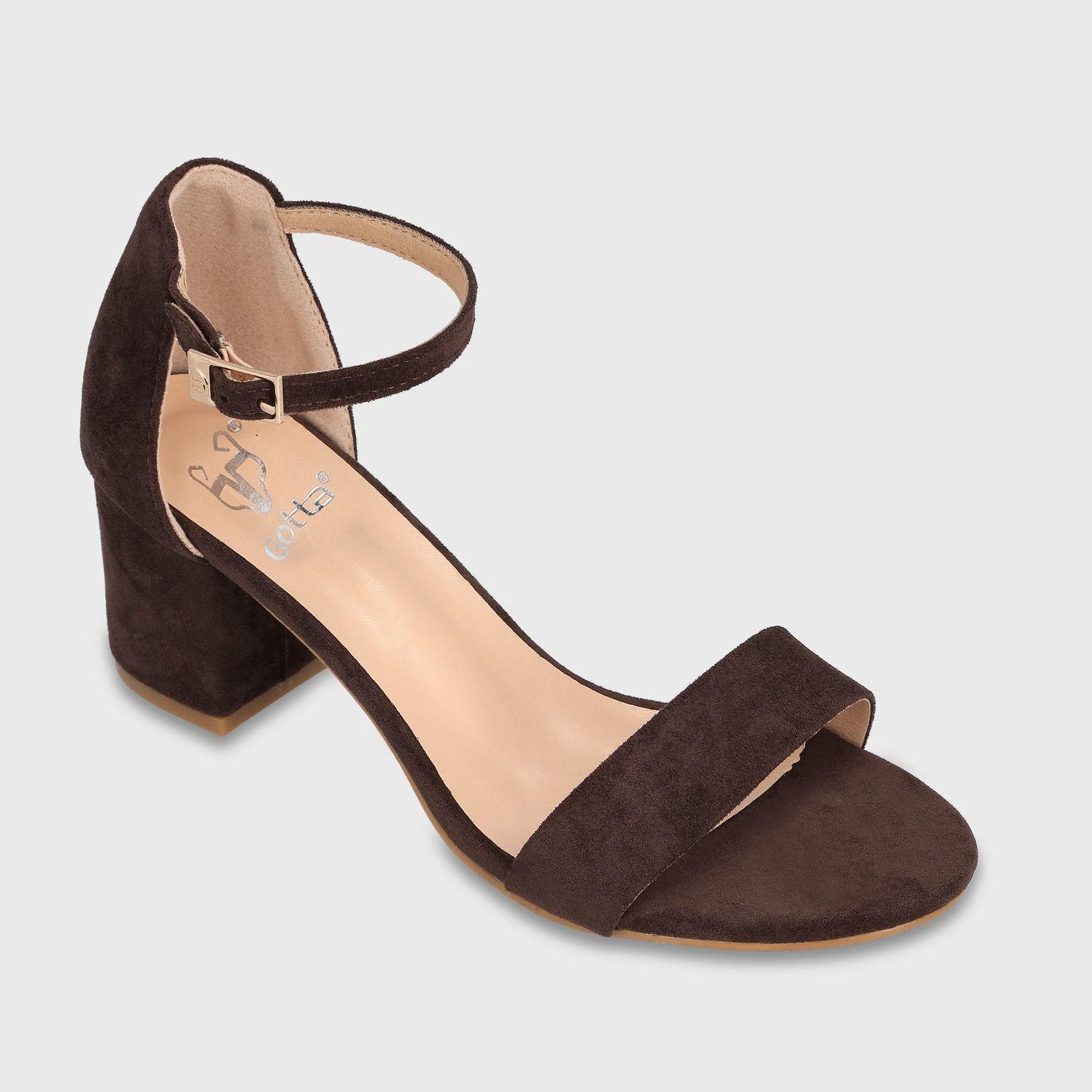 Sandalia Taco Café Mujer Aime Gotta-1
