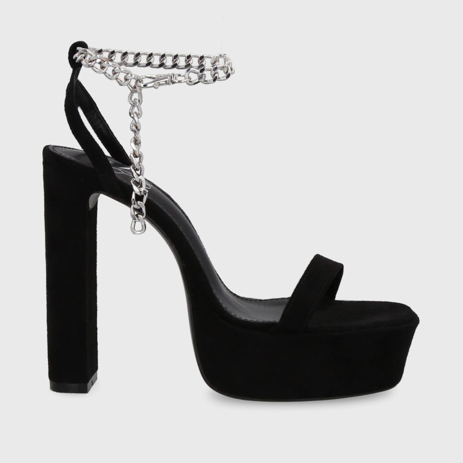 Sandalia Taco Negra Mujer 35101 Gotta-1