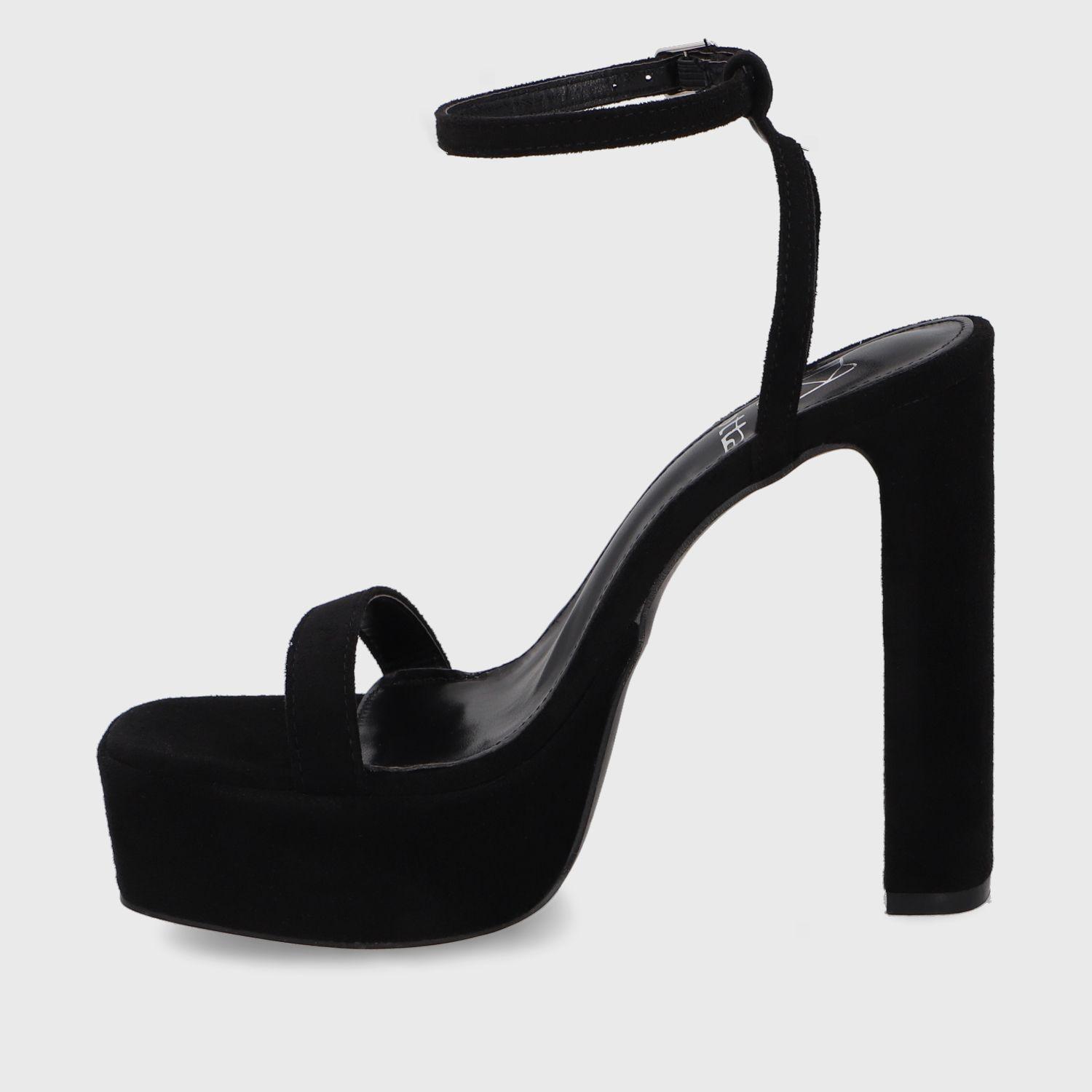 Sandalia Taco Negra Mujer 35101 Gotta-5