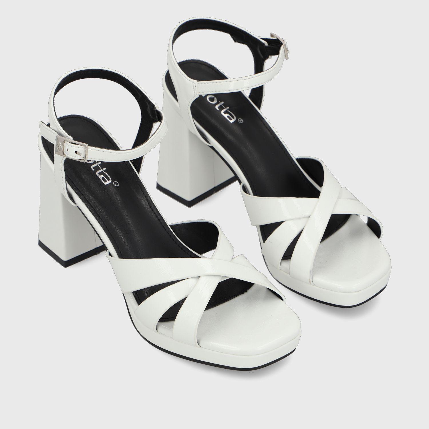 Sandalia Taco Blanca  Mujer 45902 Gotta-2