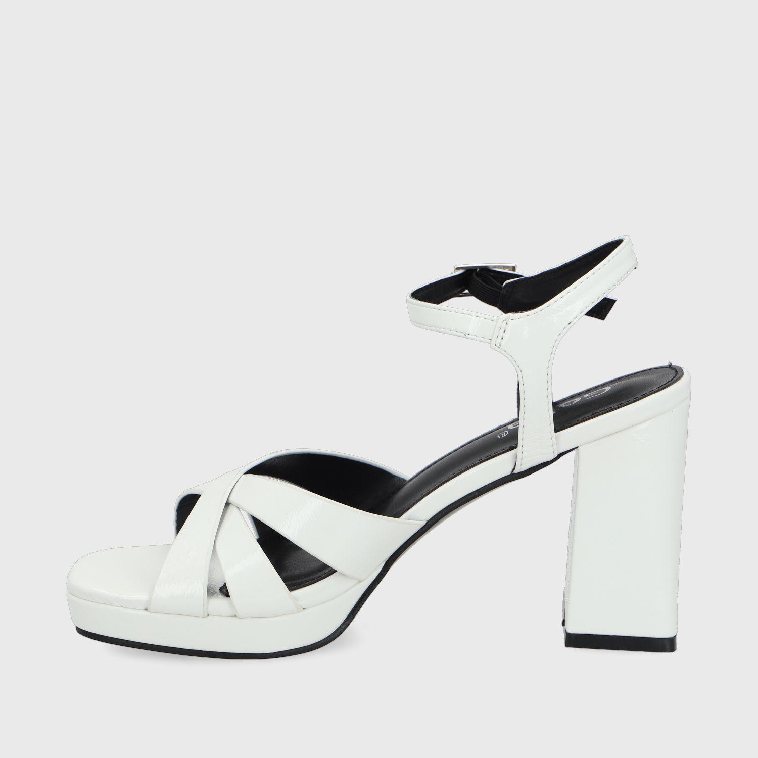 Sandalia Taco Blanca  Mujer 45902 Gotta-3